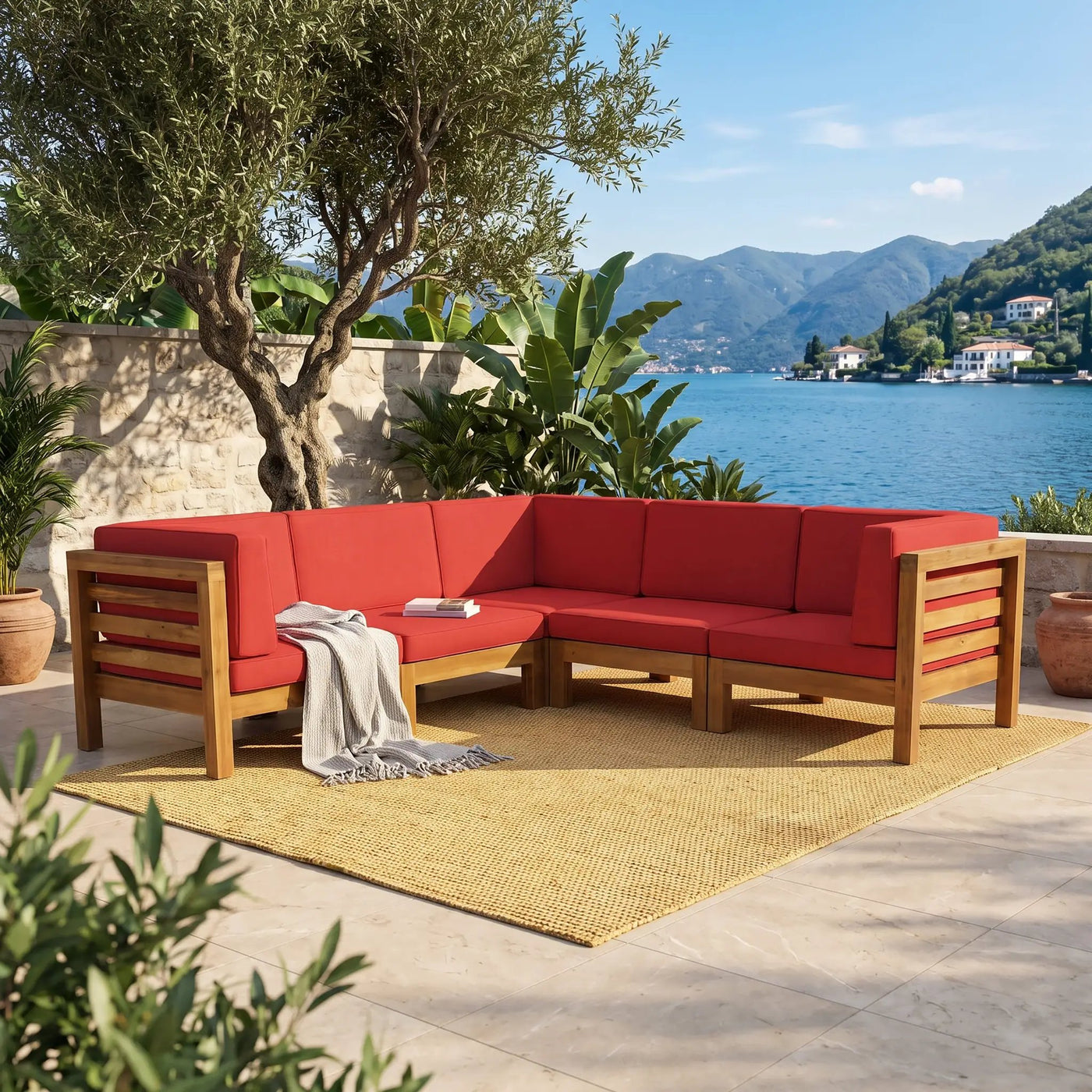 Oana 5-Piece V Shape Sofa Set by HouseOfZazla