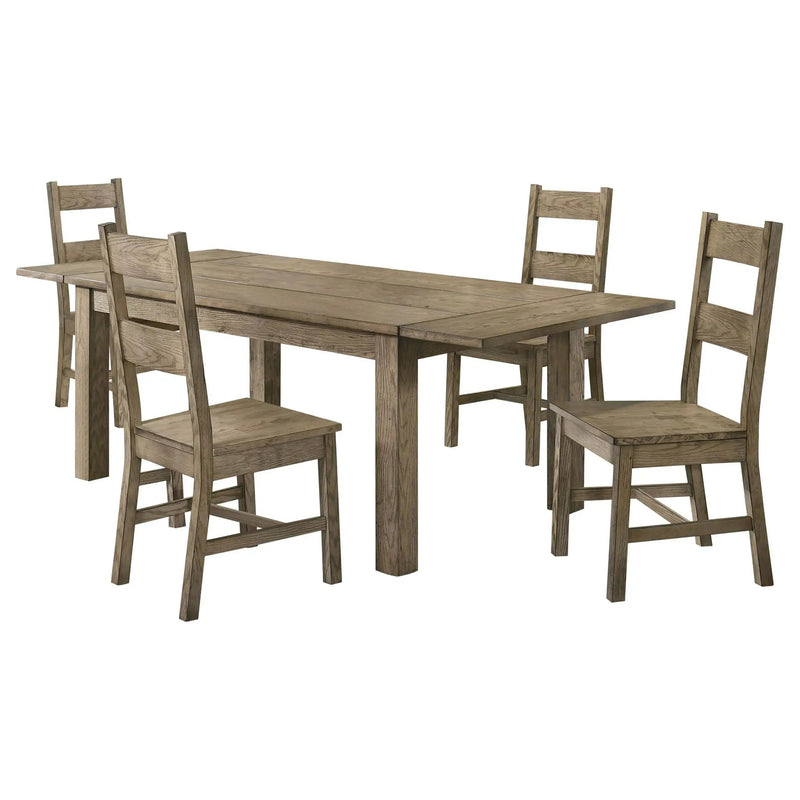 Cardova 5-piece Extension Table Dining Set Vineyard Oak by Unique Piece Furniture