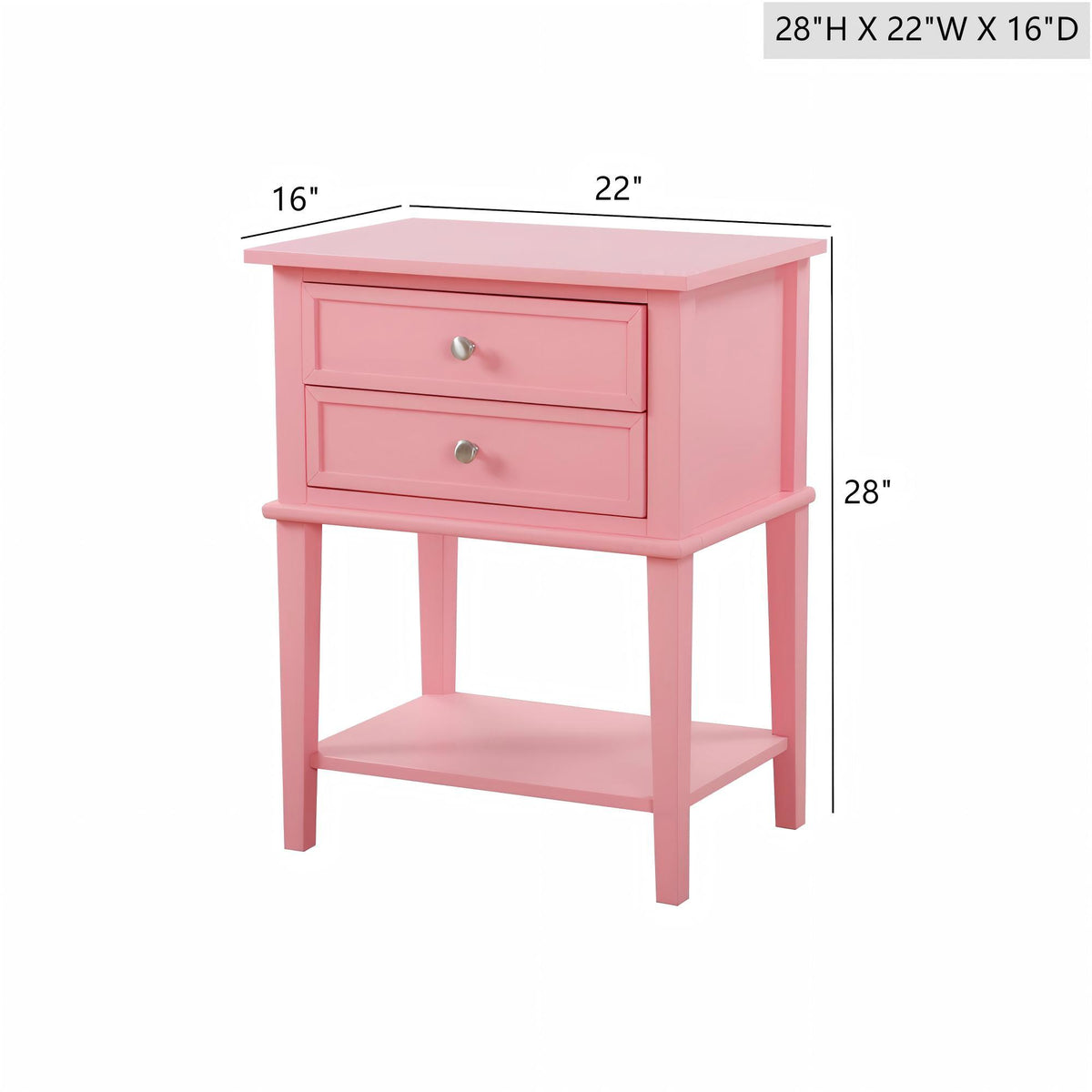 Vibrant Contemporary Nightstand with Smooth Drawer Glides - Multiple Colors, photo 24 of 40