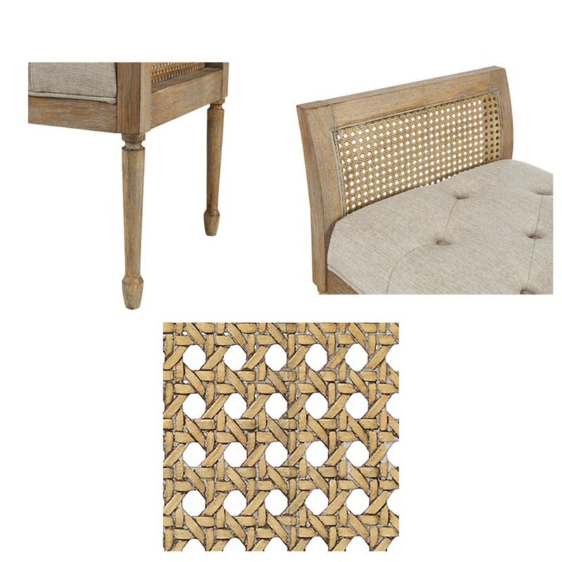 Accent Bench With Arm - Natural by HouseOfZazla