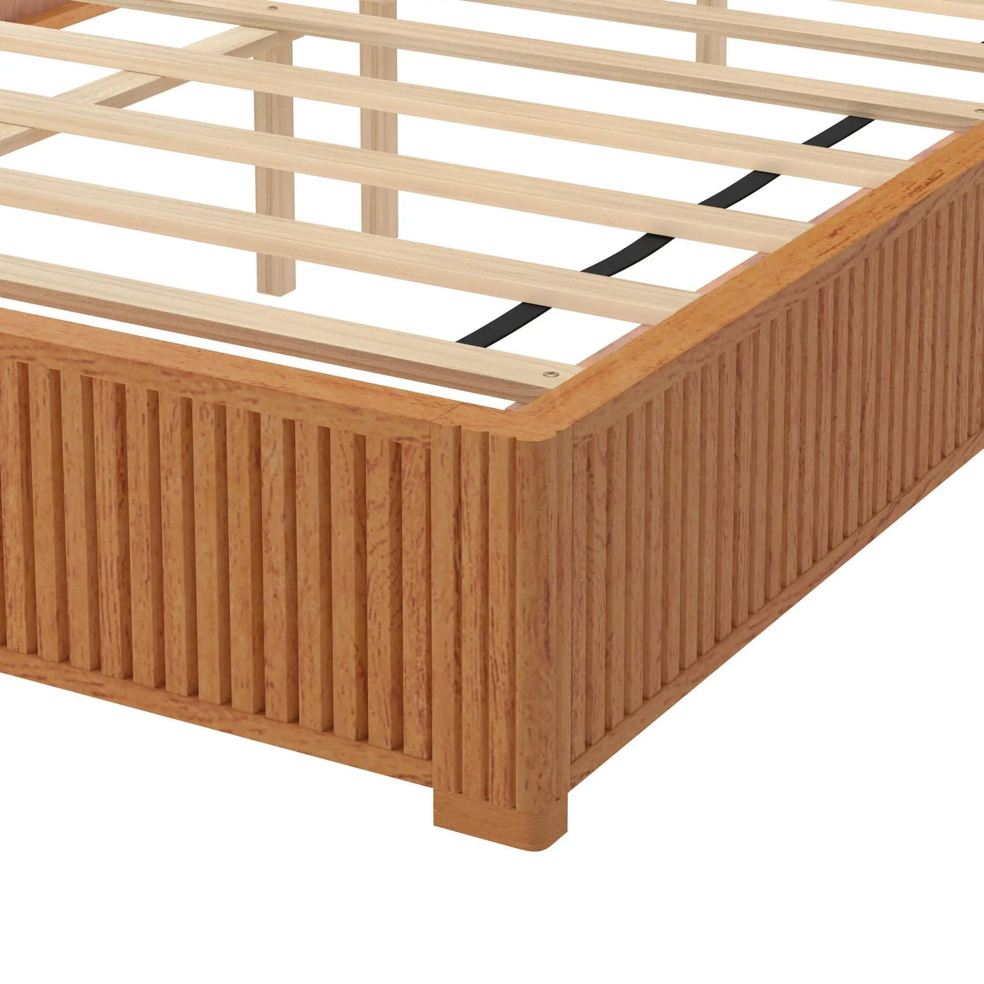 Platform Bed Frame With Headboard, Floor Standing Design by HouseOfZazla