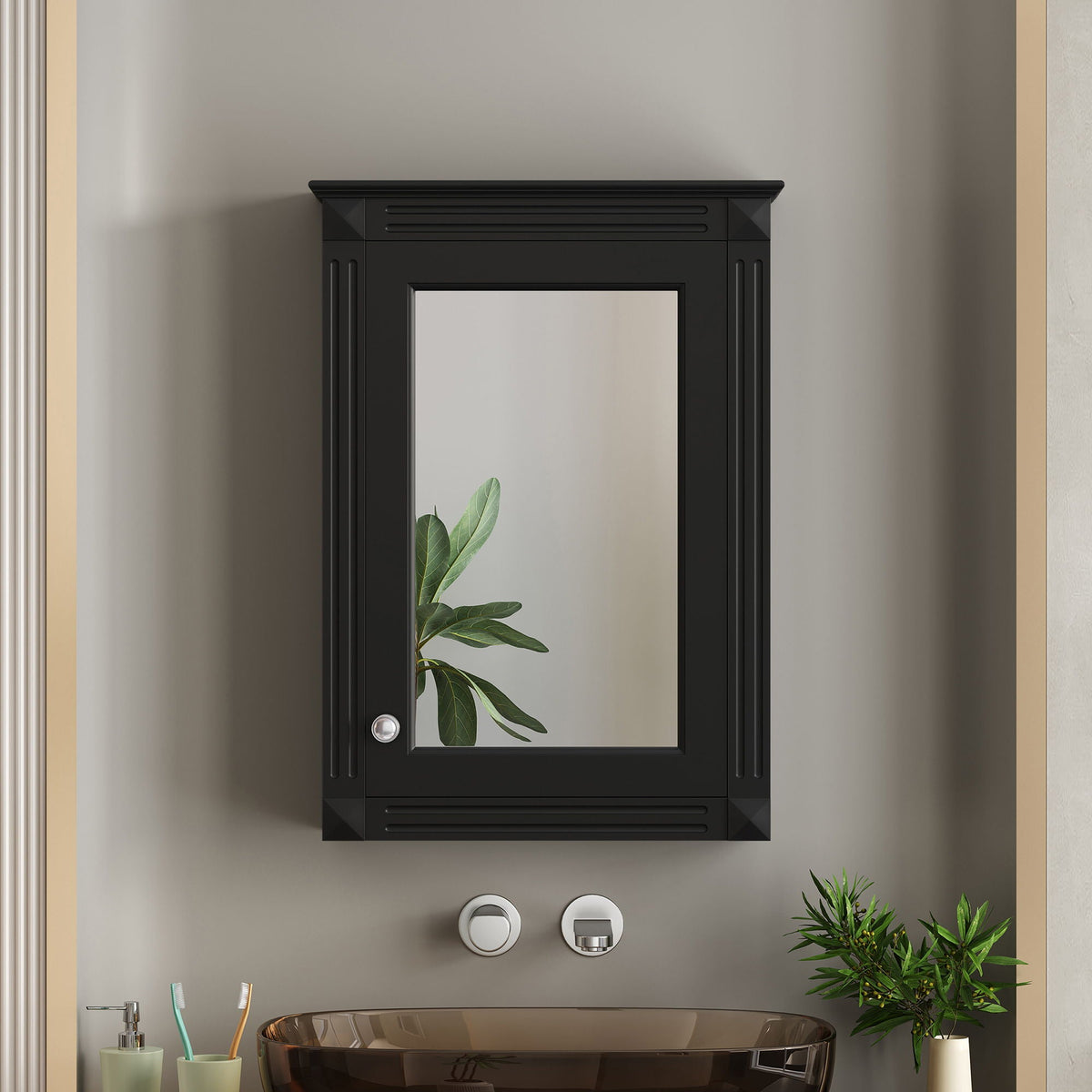 Wall Mounted Bathroom Storage Medicine Cabinet For Over Toilet With Mirror, photo 11 of 21