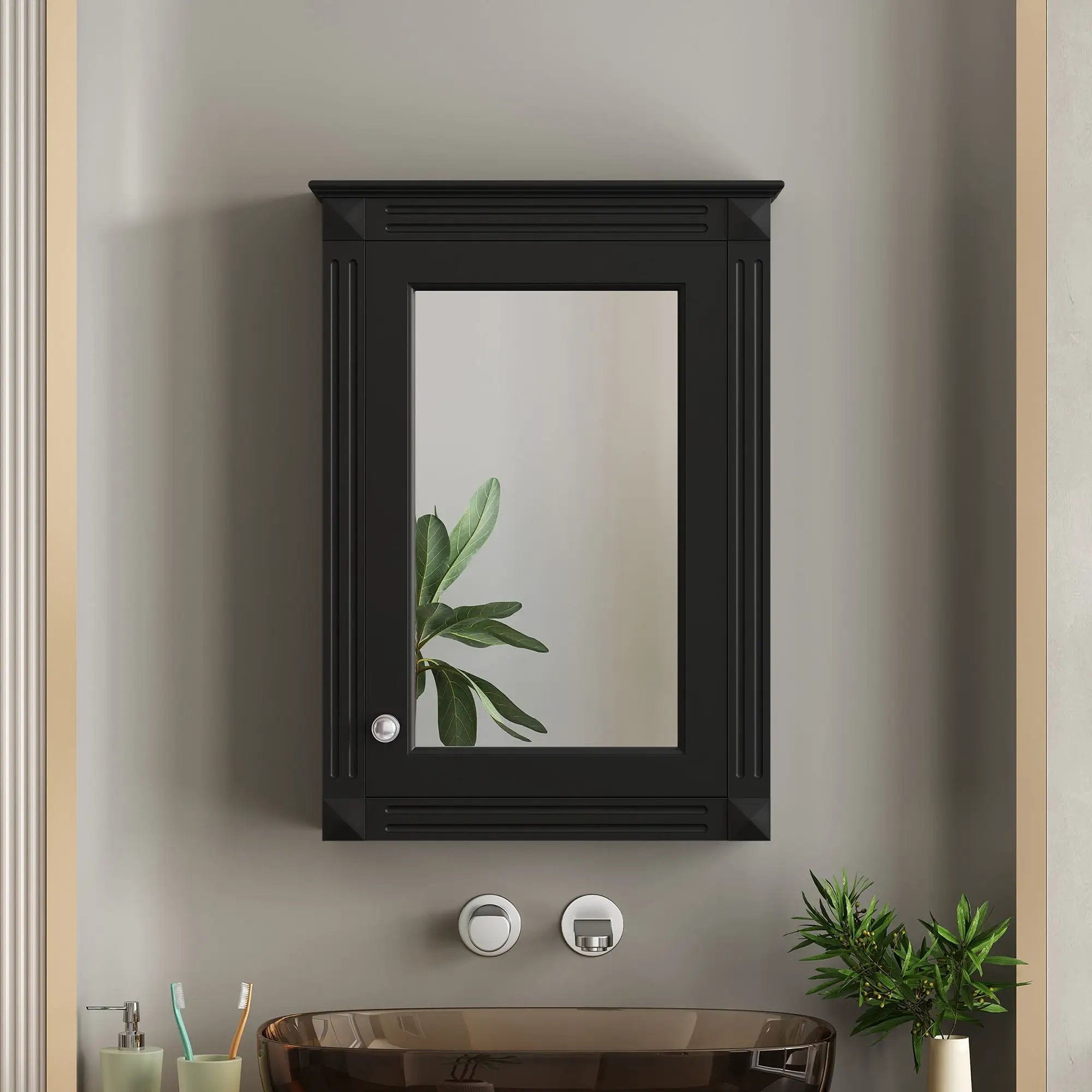 Wall Mounted Bathroom Storage Medicine Cabinet For Over Toilet With Mirror by HouseOfZazla