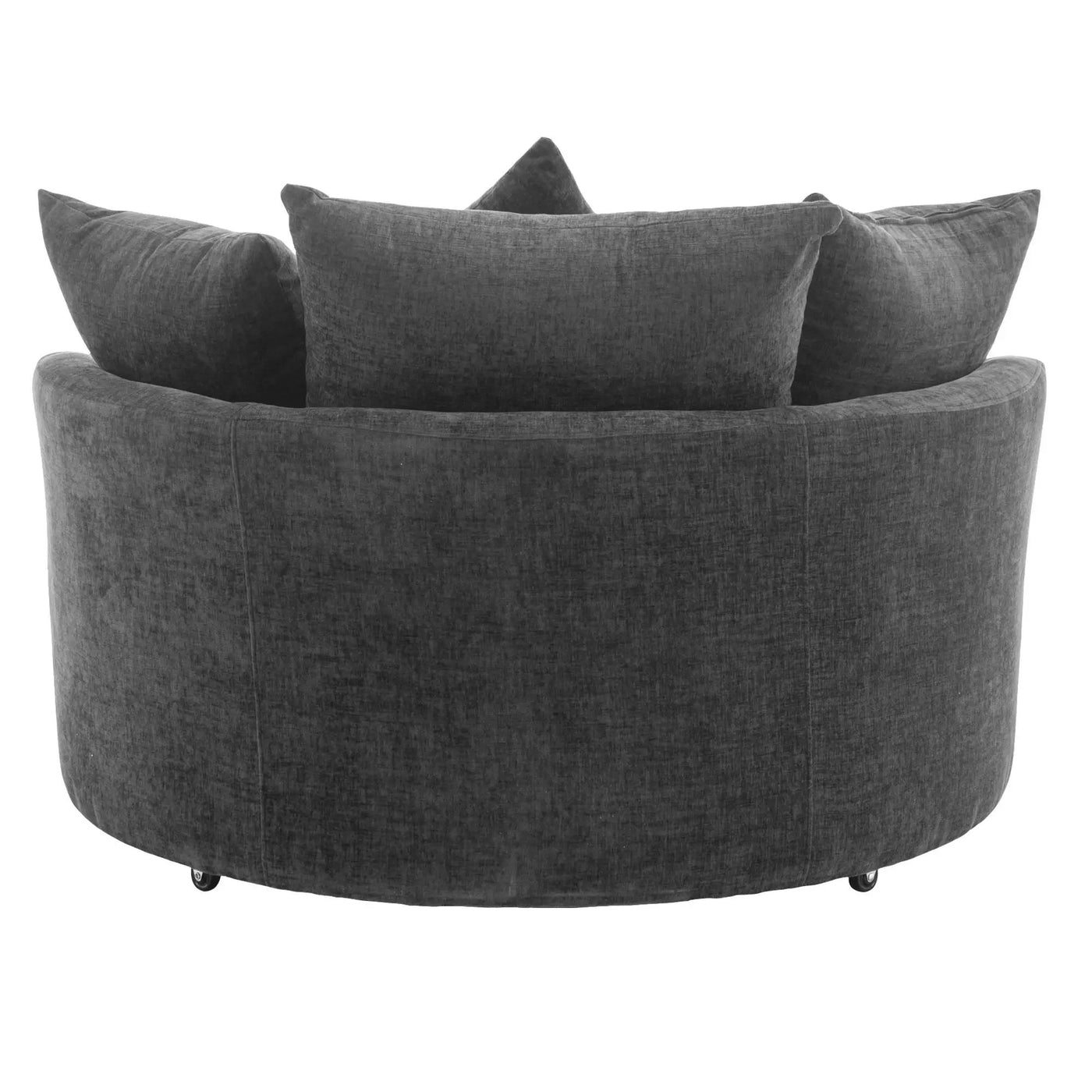 360° Swivel Accent Barrel Chair With Storage Ottoman & 4 Pillows, Modern Leisure Chair Round Accent For Living Room by HouseOfZazla