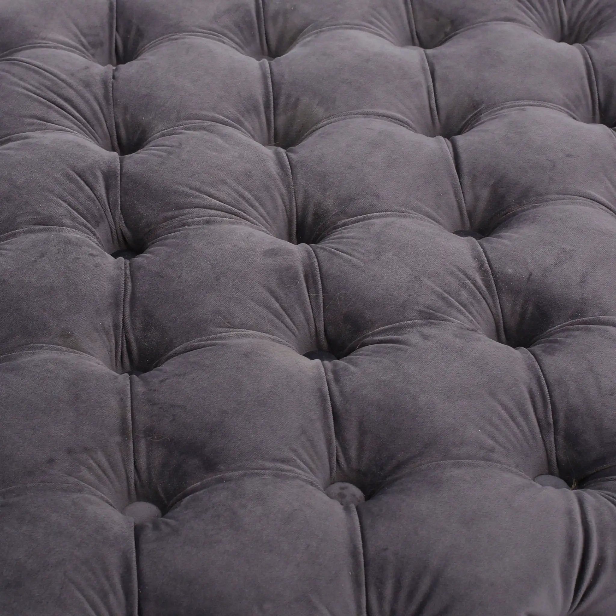Modern Glam Ottoman with Upholstery and Button Tufted Design by HouseOfZazla