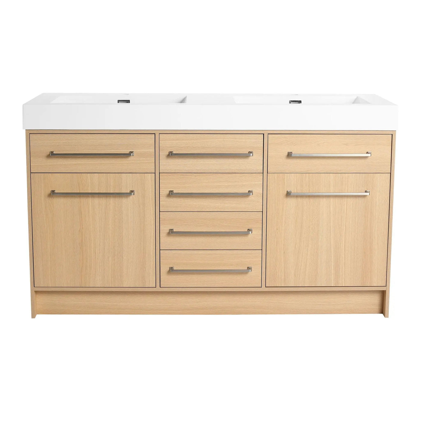 Freestanding Bathroom Vanity With Resin Sink, Soft-Closing Doors And Drawers by HouseOfZazla