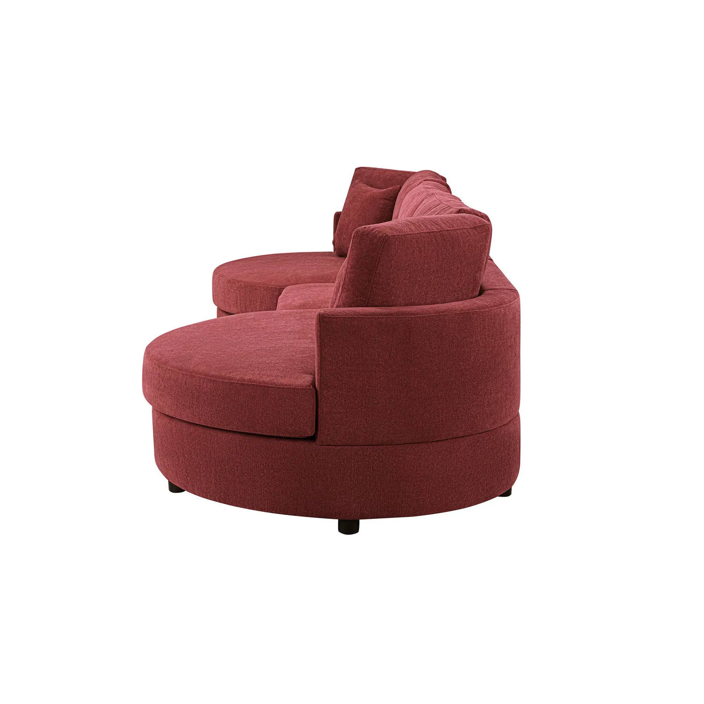 Modern 3 Seater Upholstered Sofa With Curved Design by HouseOfZazla