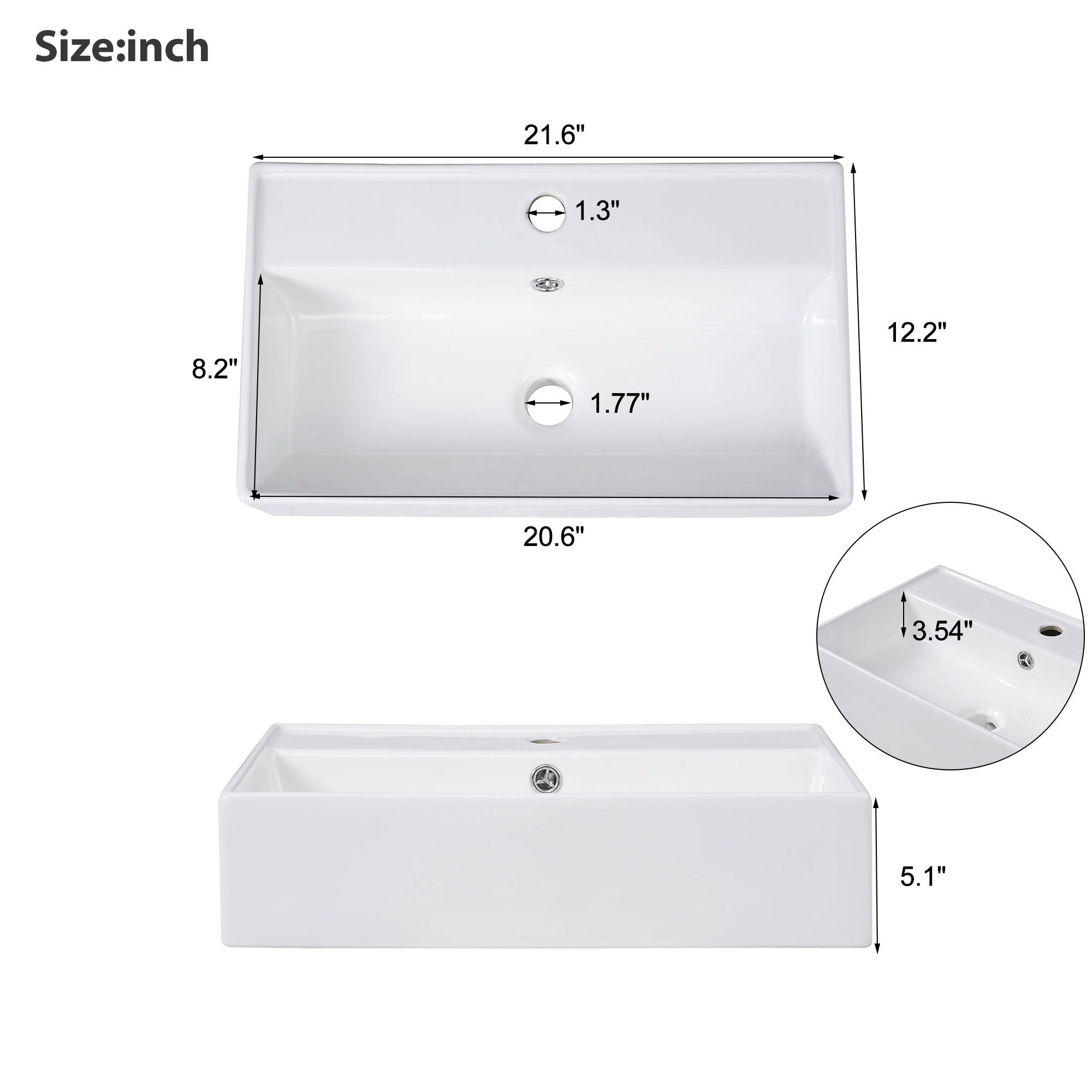 Modern Floating Bathroom Vanity With Ceramic Basin Perfect For Small Bathrooms by HouseOfZazla