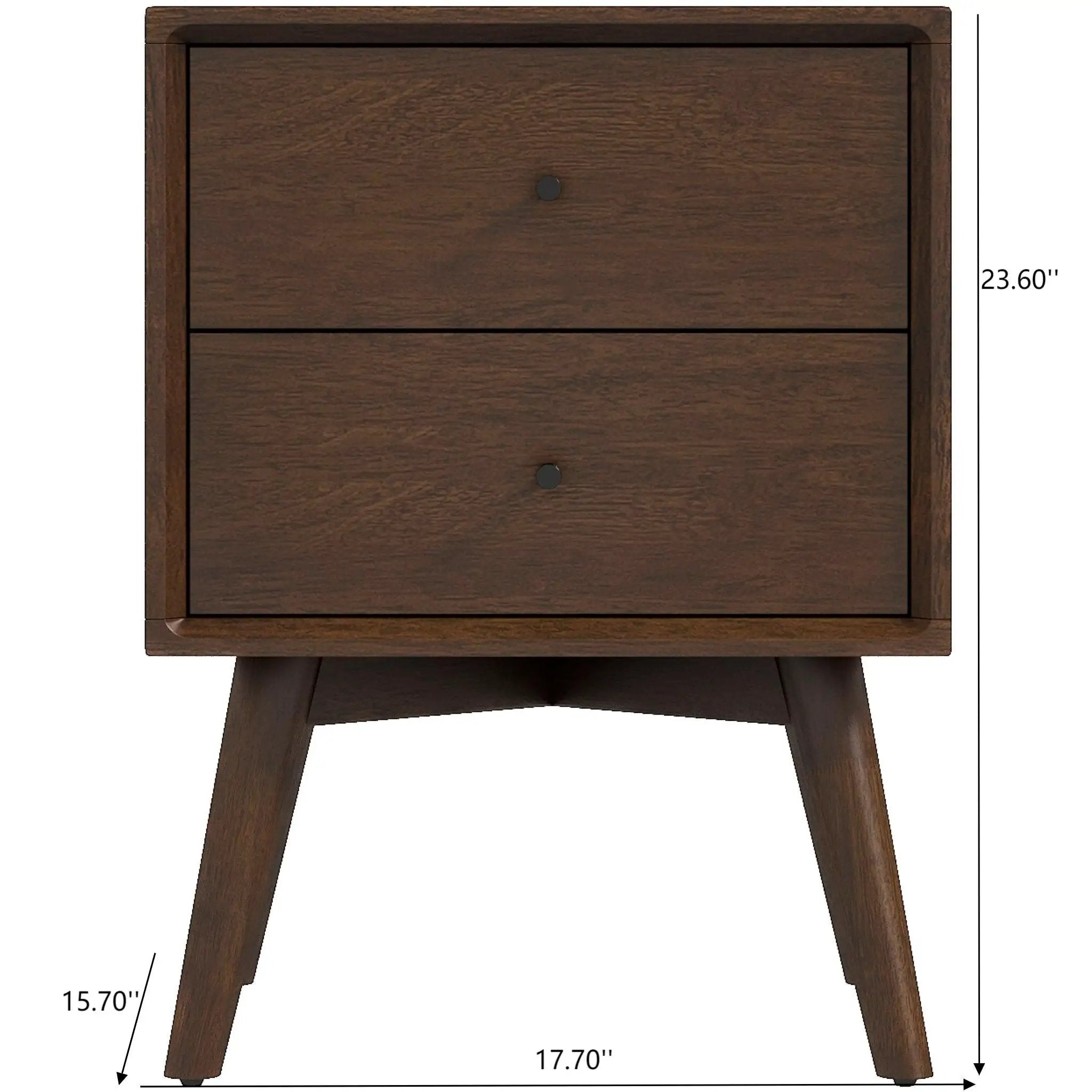 Caroline - Mid-Century Modern Style Night Stand 2 Drawer by Unique Piece Furniture