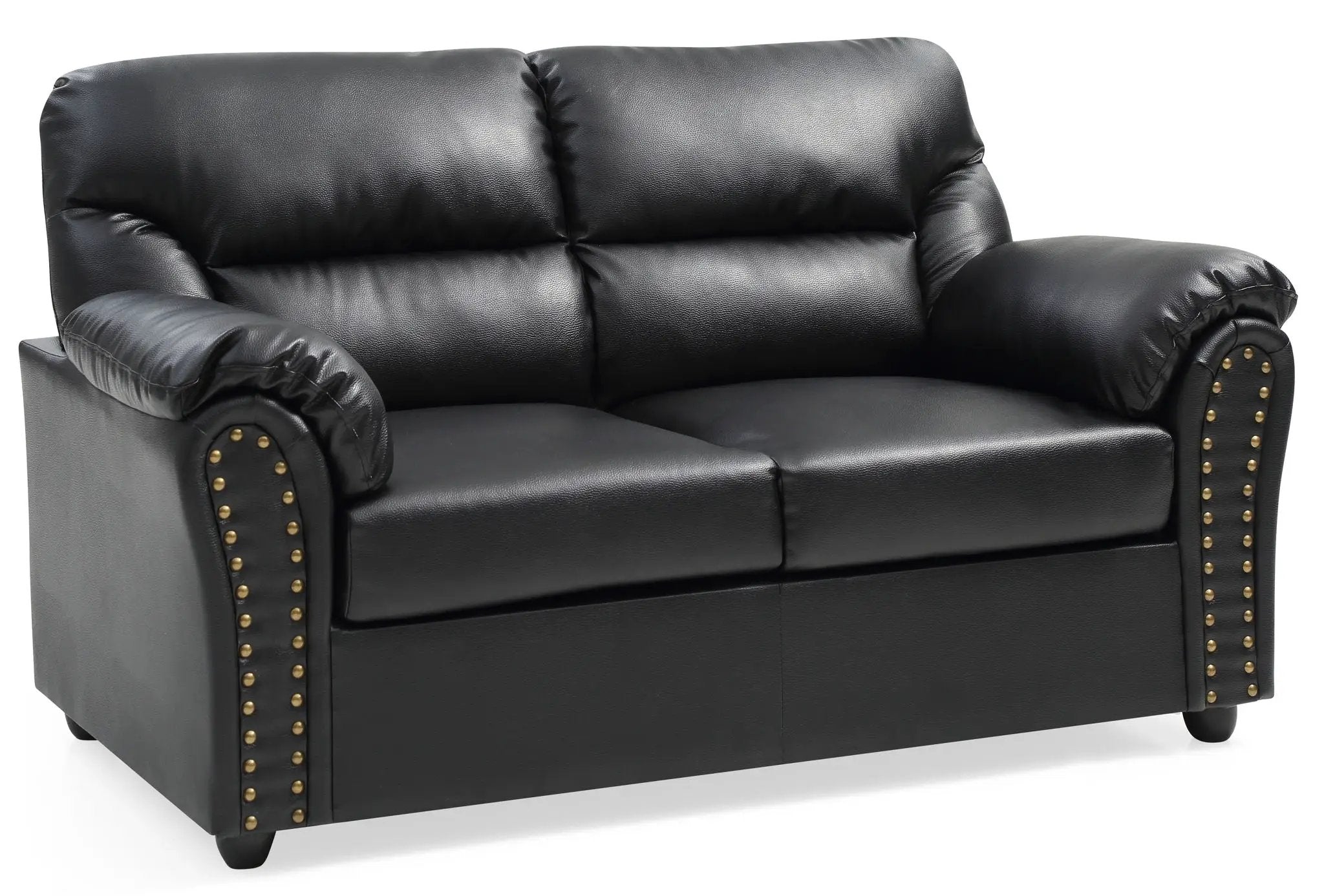 Padded Love Seat For Modern Living - Black by Unique Piece Furniture