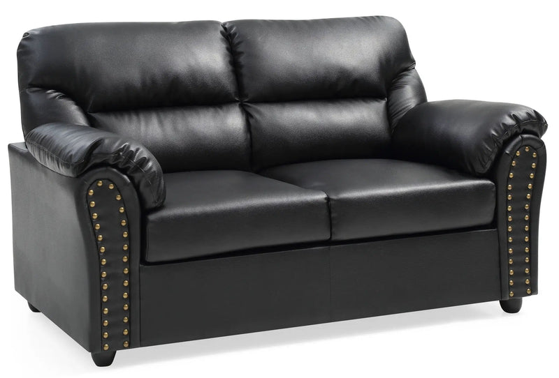 Padded Love Seat For Modern Living - Black by Unique Piece Furniture