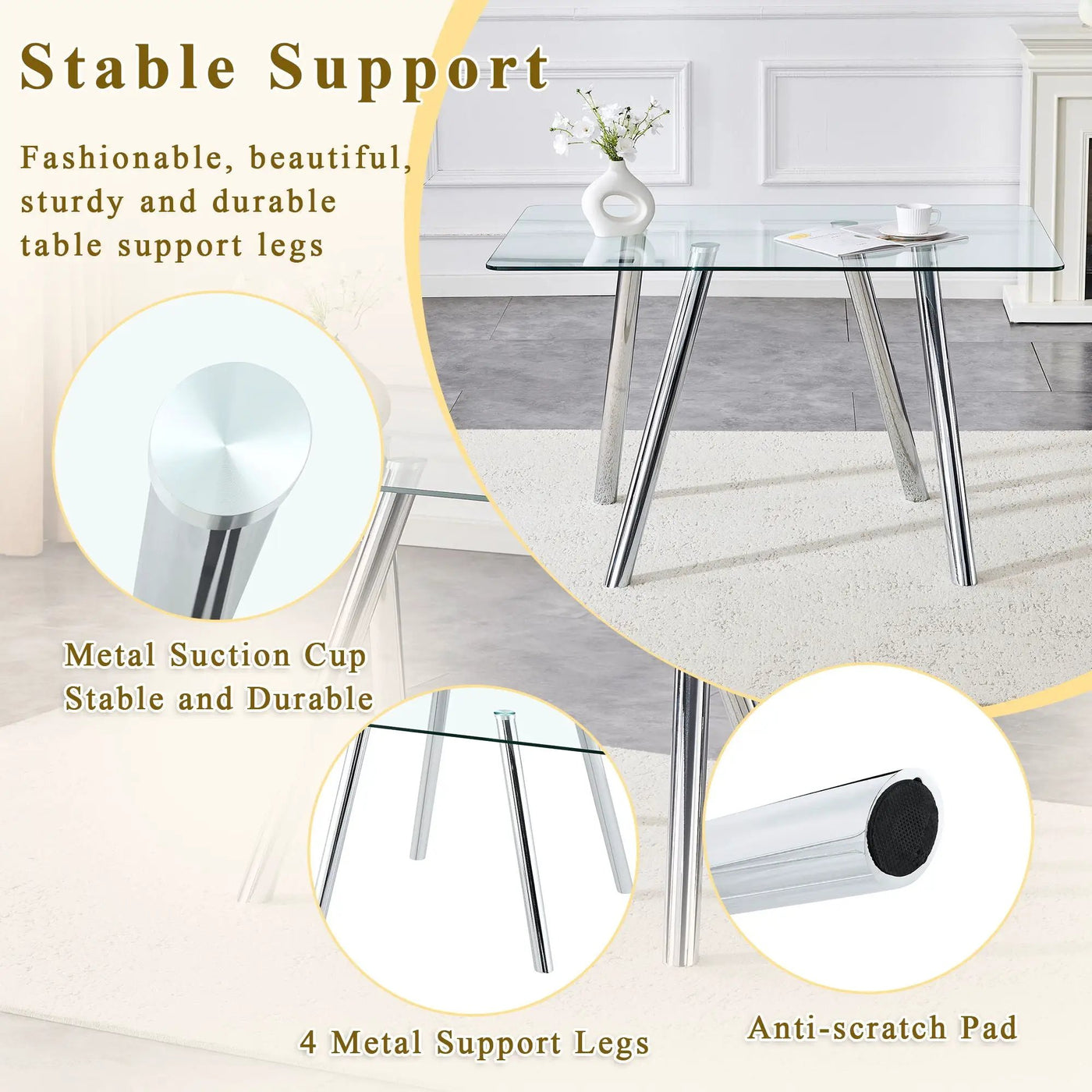 Dining Table With Transparent Surface by HouseOfZazla