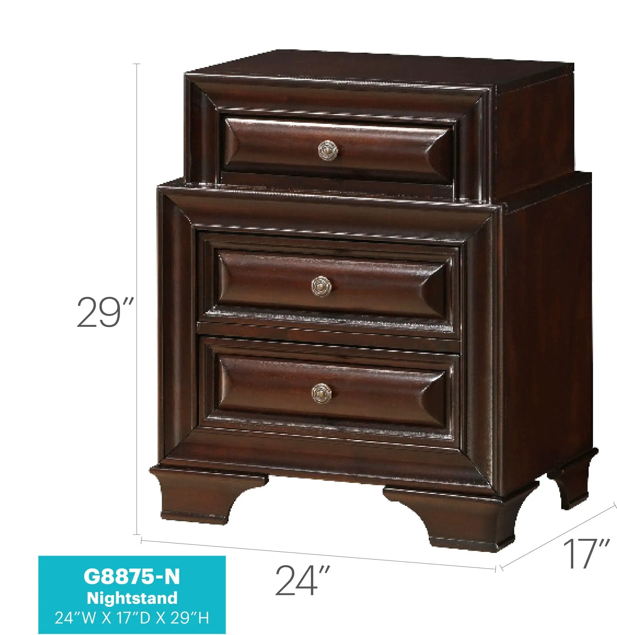 LaVita - Nightstand - Cappuccino by Unique Piece Furniture