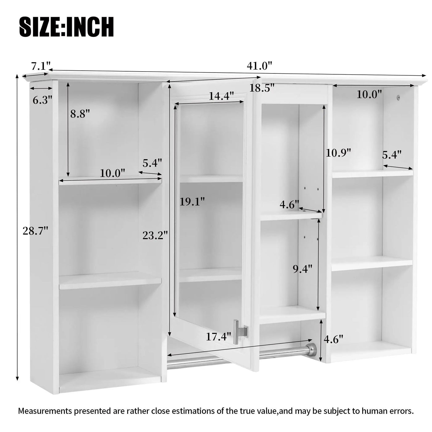 3 In 1 Modern Bathroom Mirror Cabinet With Adjustable Shelf by HouseOfZazla