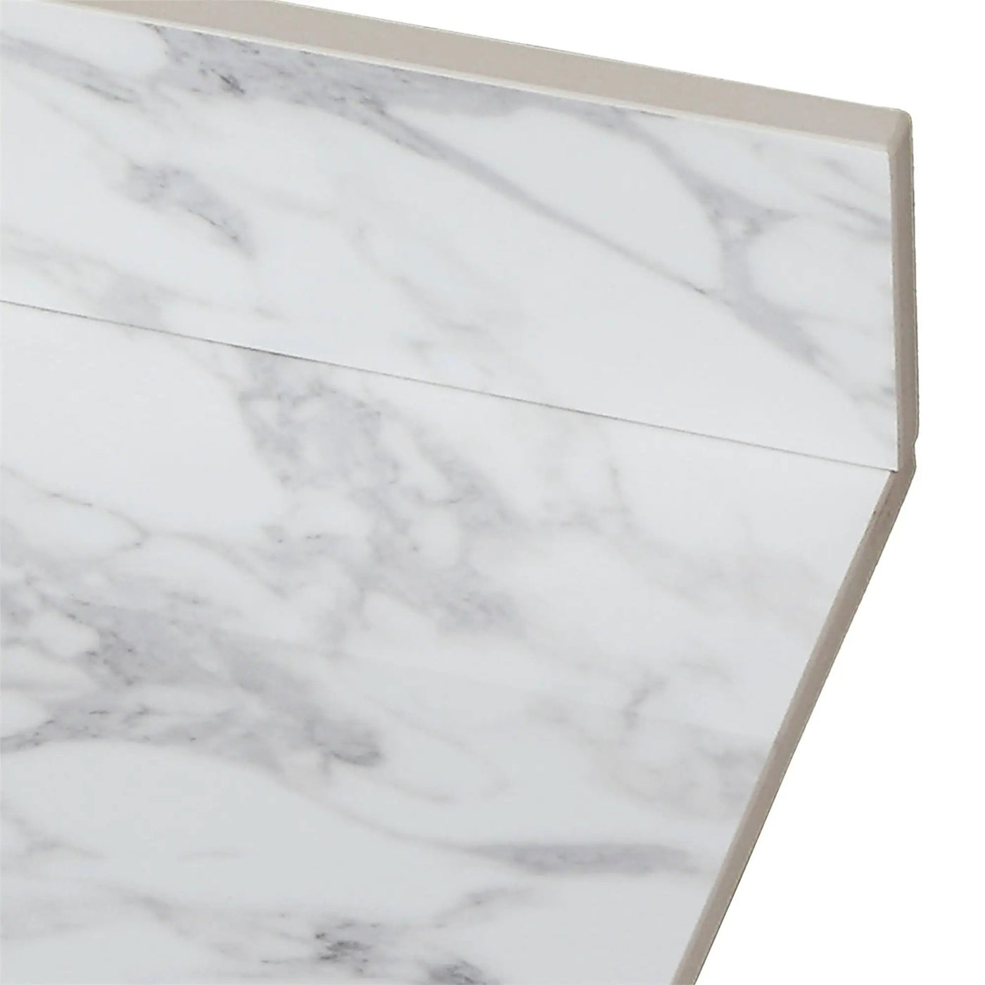 Elegant Bathroom Vanity Top With Rectangular Ceramic Sink And Backsplash by HouseOfZazla