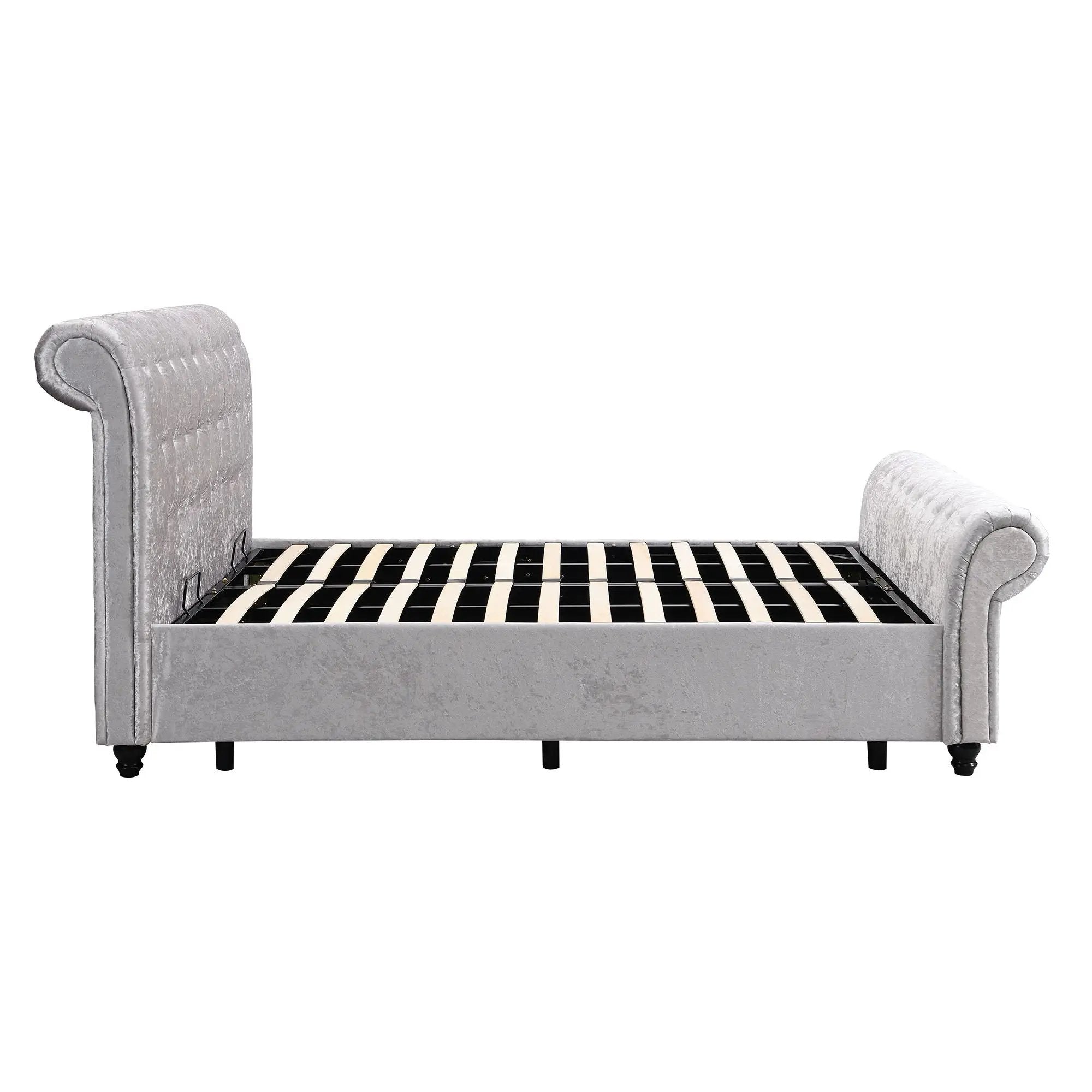 Hartfried - Queen Size Upholstered Storage Bed - Beige by Unique Piece Furniture