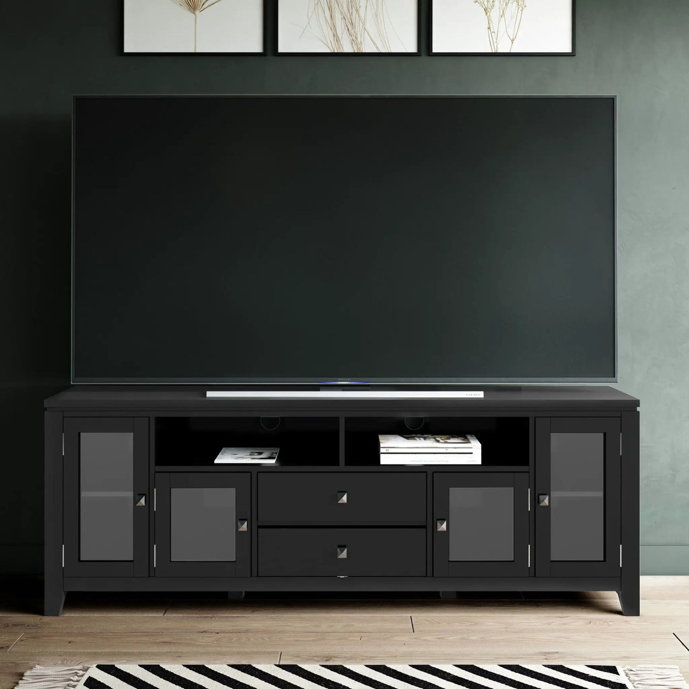 Cosmopolitan - Handcrafted Wide TV Media Stand by HouseOfZazla