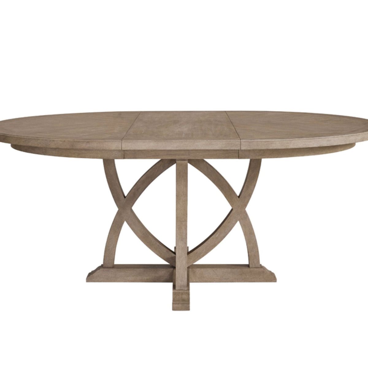 Round Extendable Dining Table with Pedestal Base - Sand, photo 4 of 6