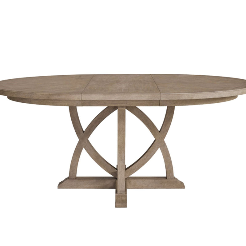 Round Extendable Dining Table with Pedestal Base - Sand, photo 4 of 6