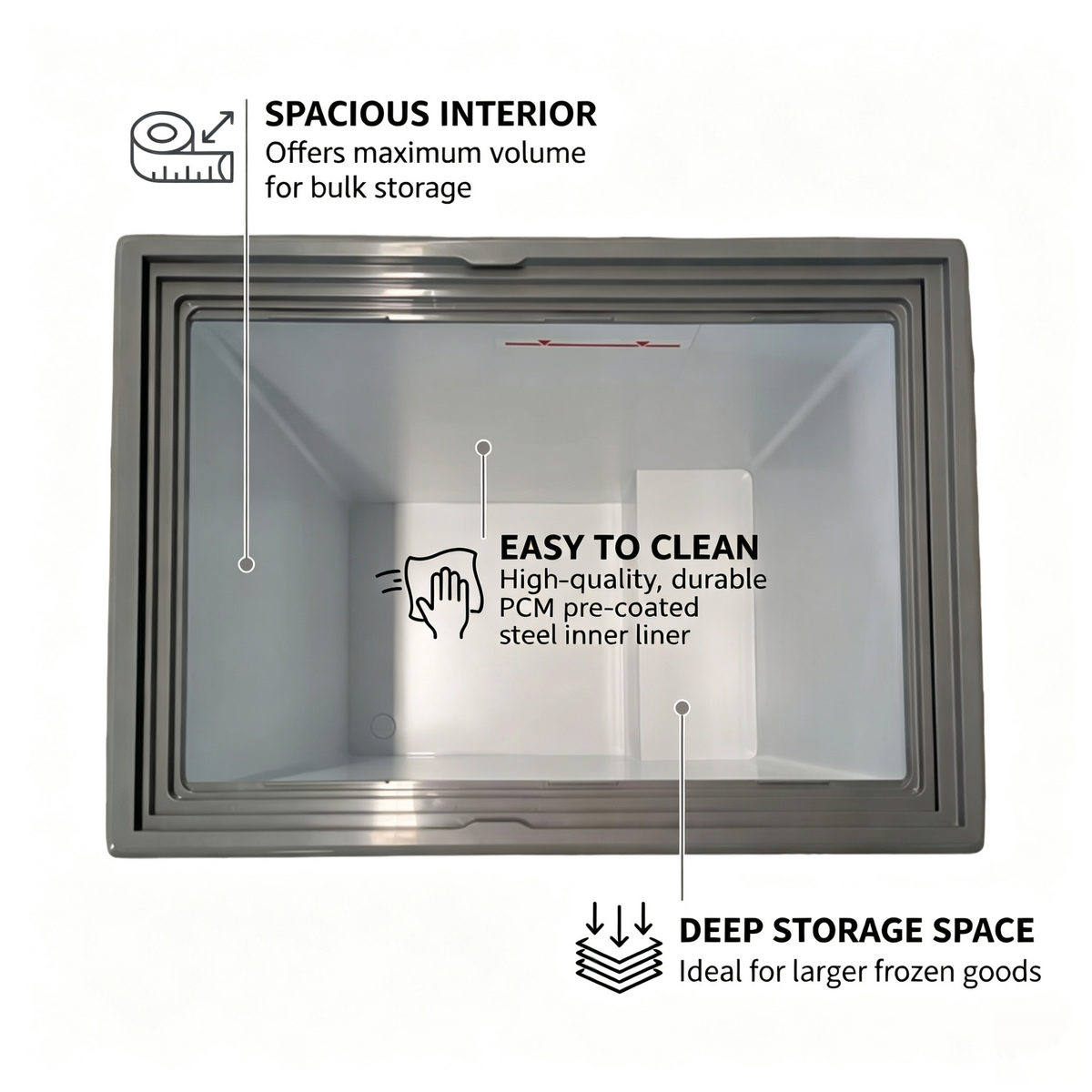 7.0 Cu.Ft Commercial Display Chest Freezer with Inverter Technology - Glass, photo 8 of 10