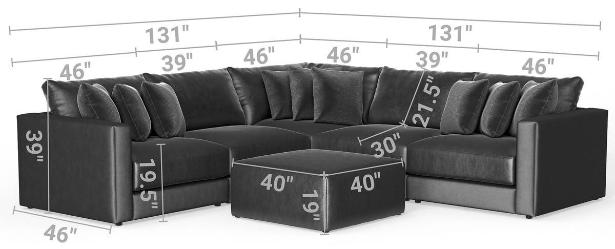 Remington - Modular Sofa And Cocktail Ottoman - Pine, photo 21 of 28