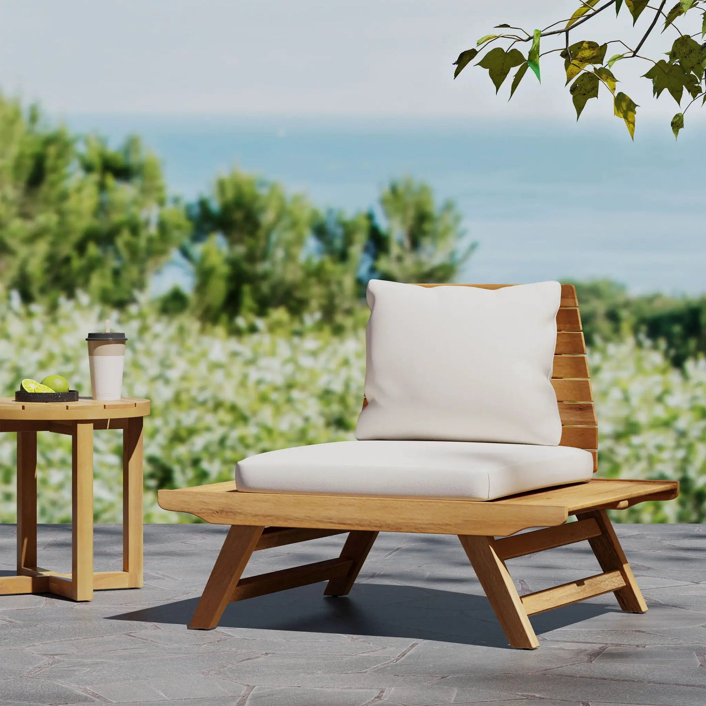 Sedona Outdoor Club Chair With Slatted Design by HouseOfZazla