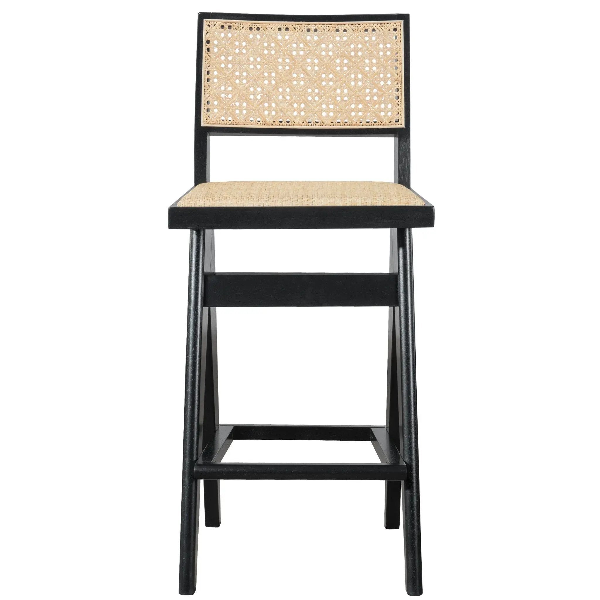 Keira - Bar Stool (Set of 2) - Black / Rattan by Unique Piece Furniture
