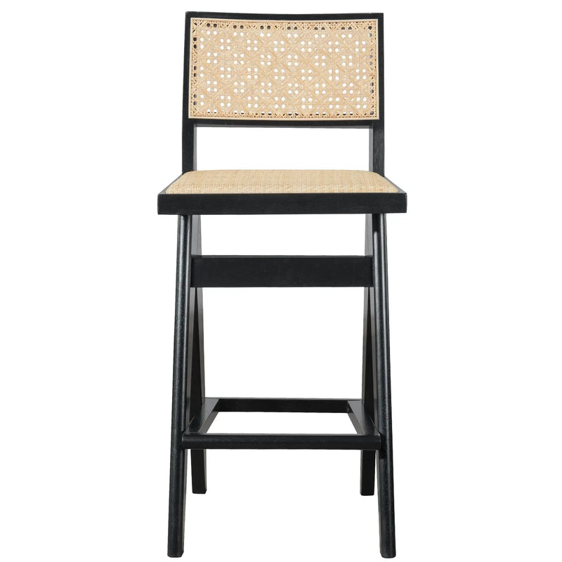 Keira - Bar Stool (Set of 2) - Black / Rattan by Unique Piece Furniture