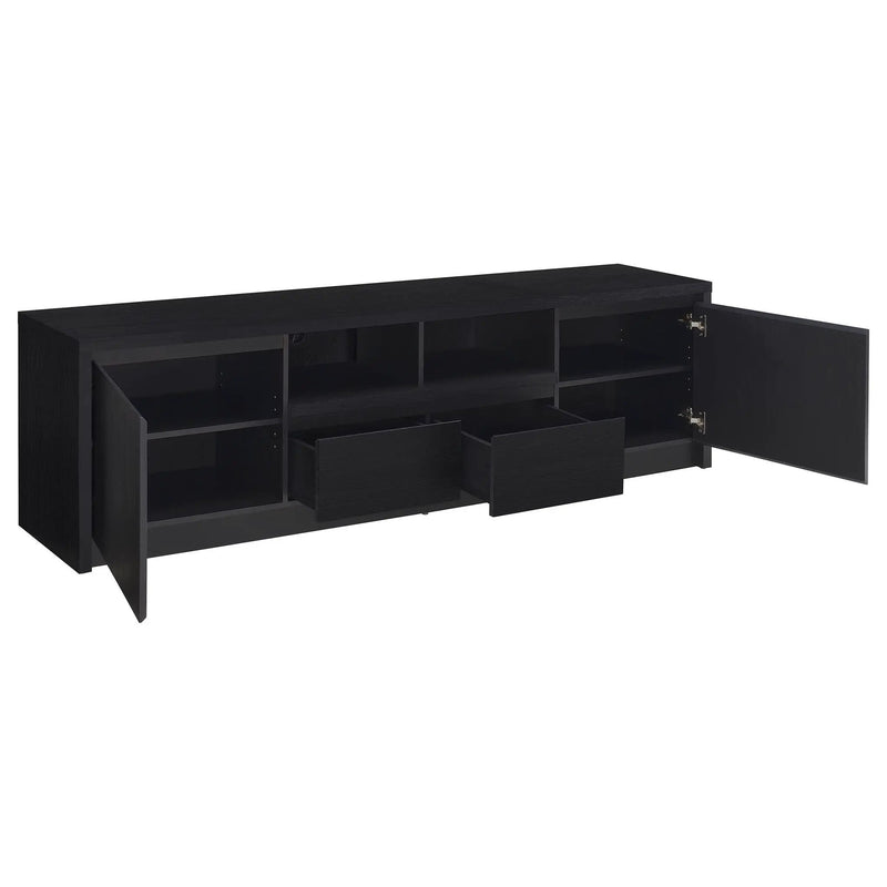 Winfield 3-piece Entertainment Center 78-inch TV Stand Black by Unique Piece Furniture