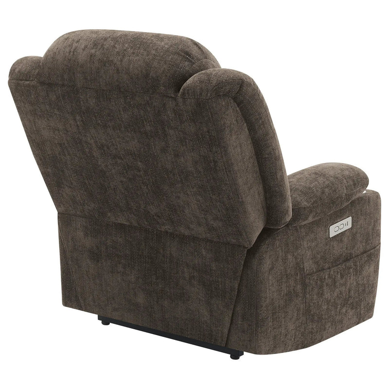 Beca - Upholstered Power Lift Recliner With Cupholders And USB Charging by HouseOfZazla