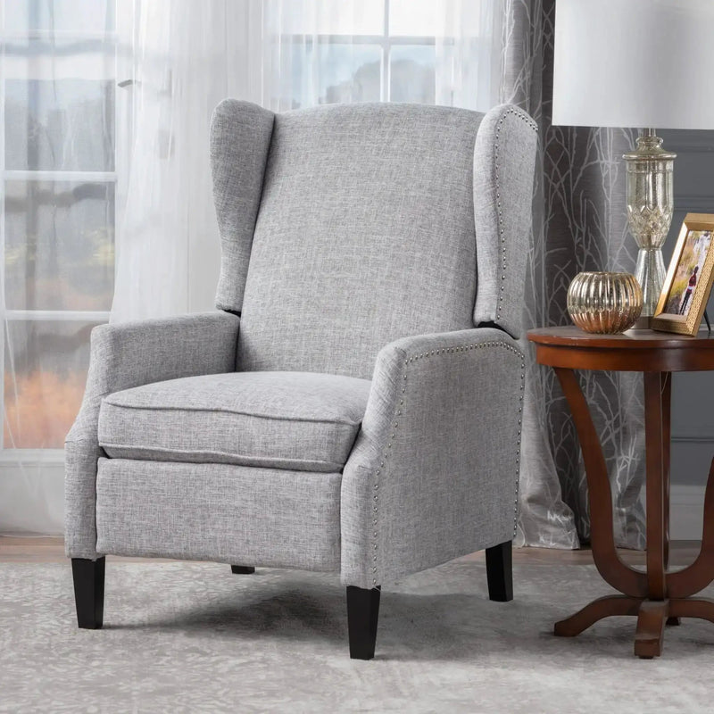 Westeros Wing Back Fabric Upholstered Recliner by HouseOfZazla