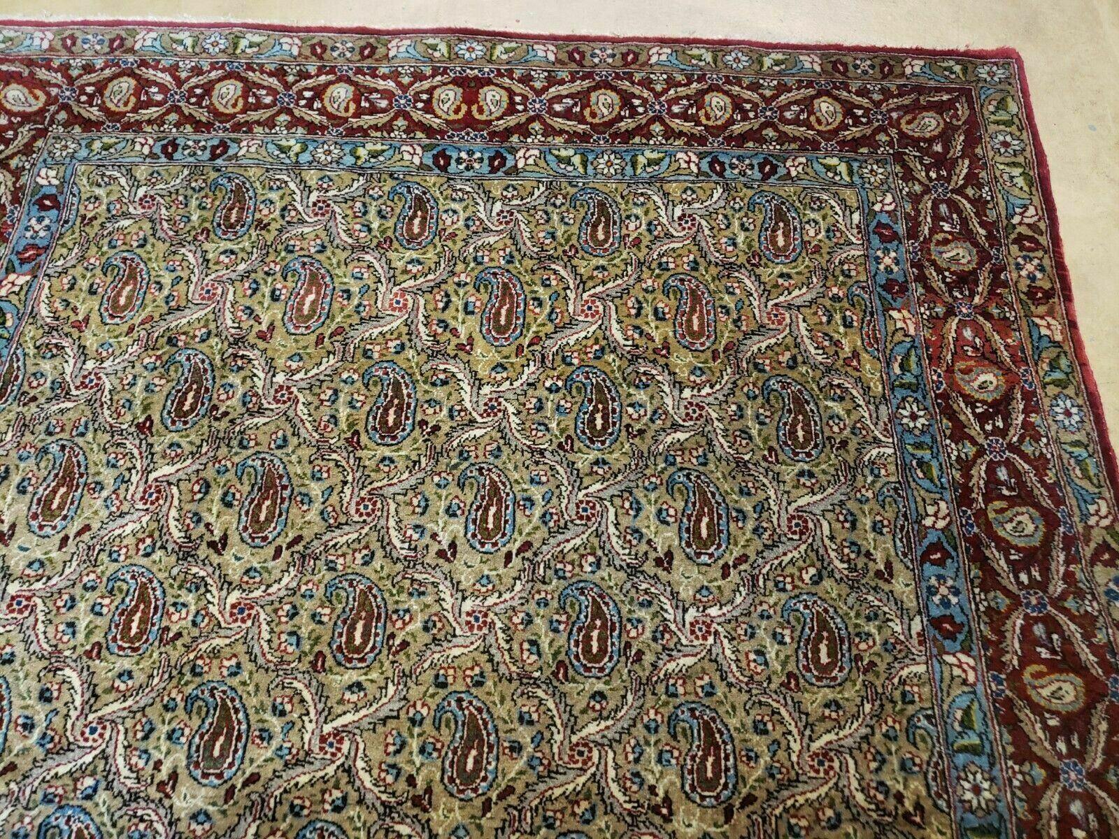 4' X 7' Handmade Turkish Wool Rug Paisley Hand Knotted Flowers One Of A Kind by Jewel Rugs