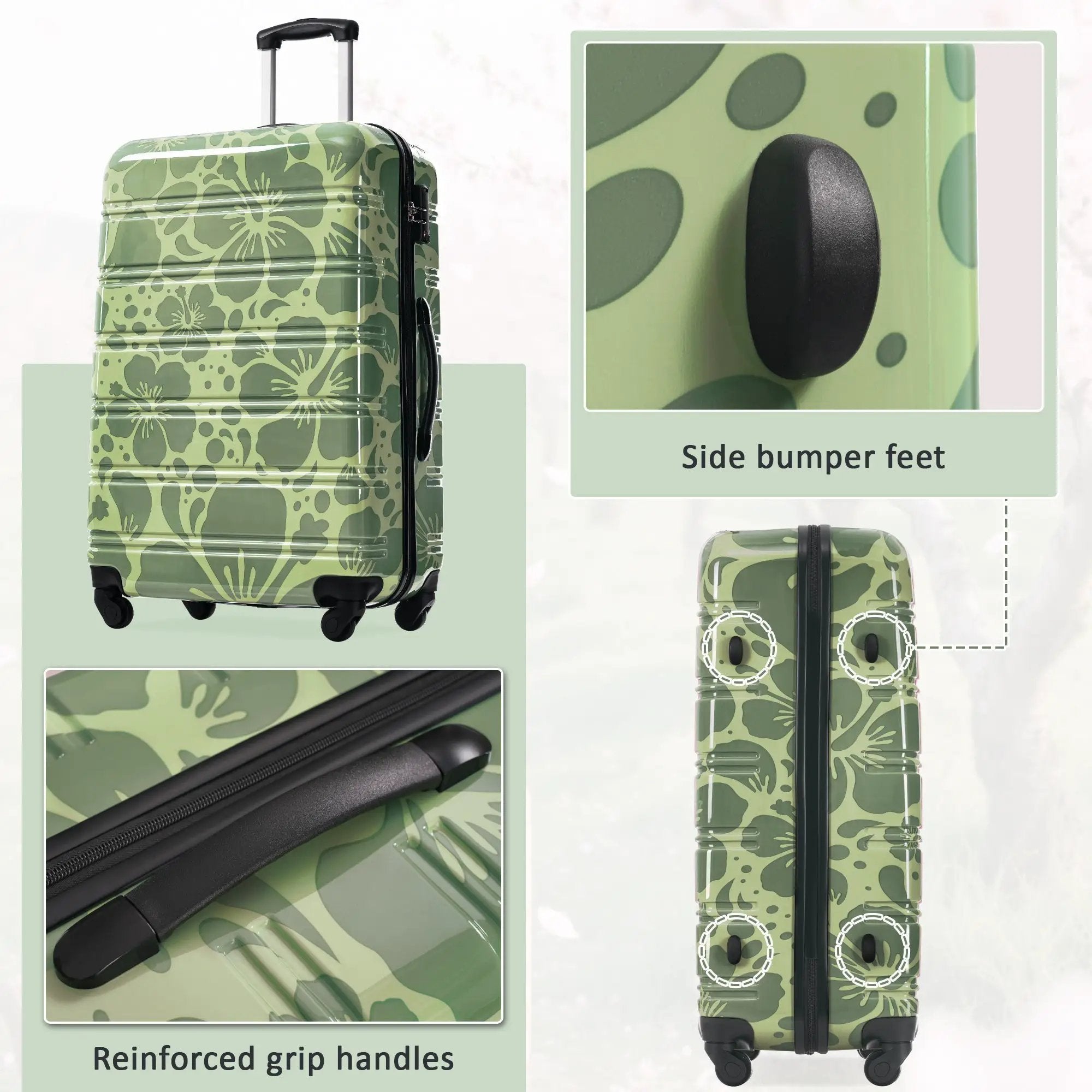 3-Piece Hard Shell Luggage Set – 20" 24" 28" by GigaTech by HouseOfZazla
