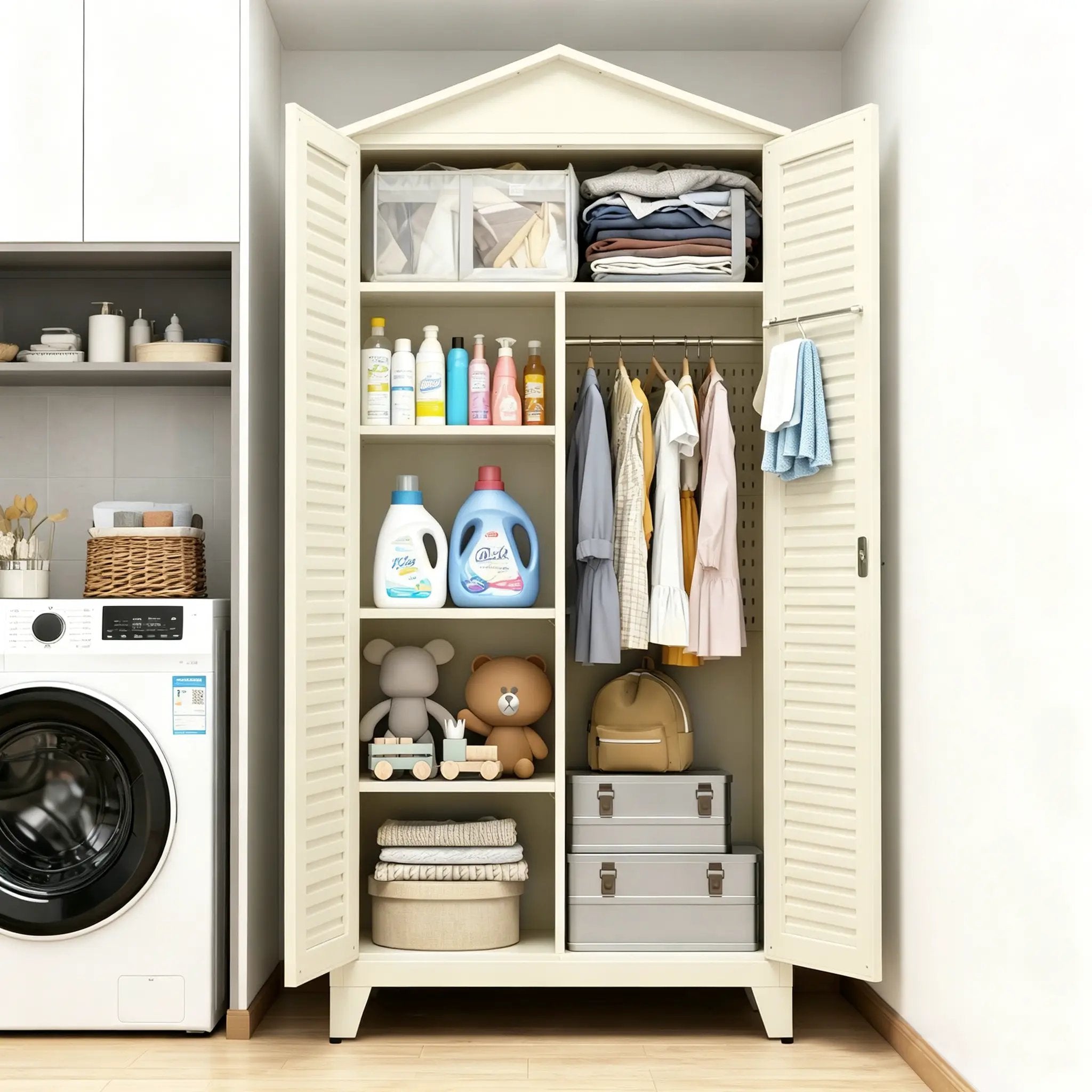 Spire79.1'' Tall Metal Tool Storage Cabinet by HouseOfZazla