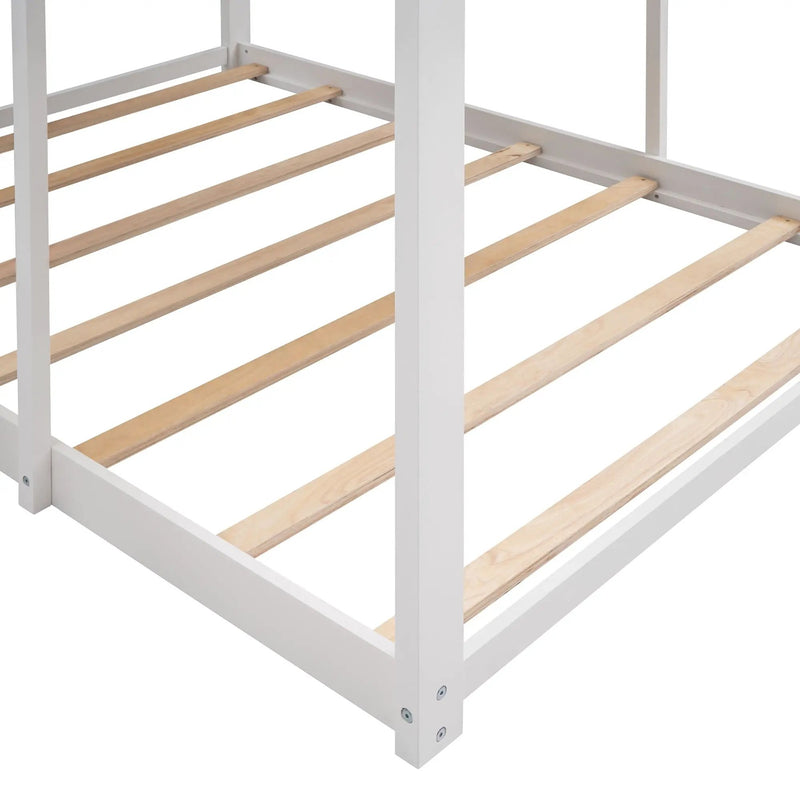Bunk Bed With Roof, Window, Guardrail, Ladder by HouseOfZazla