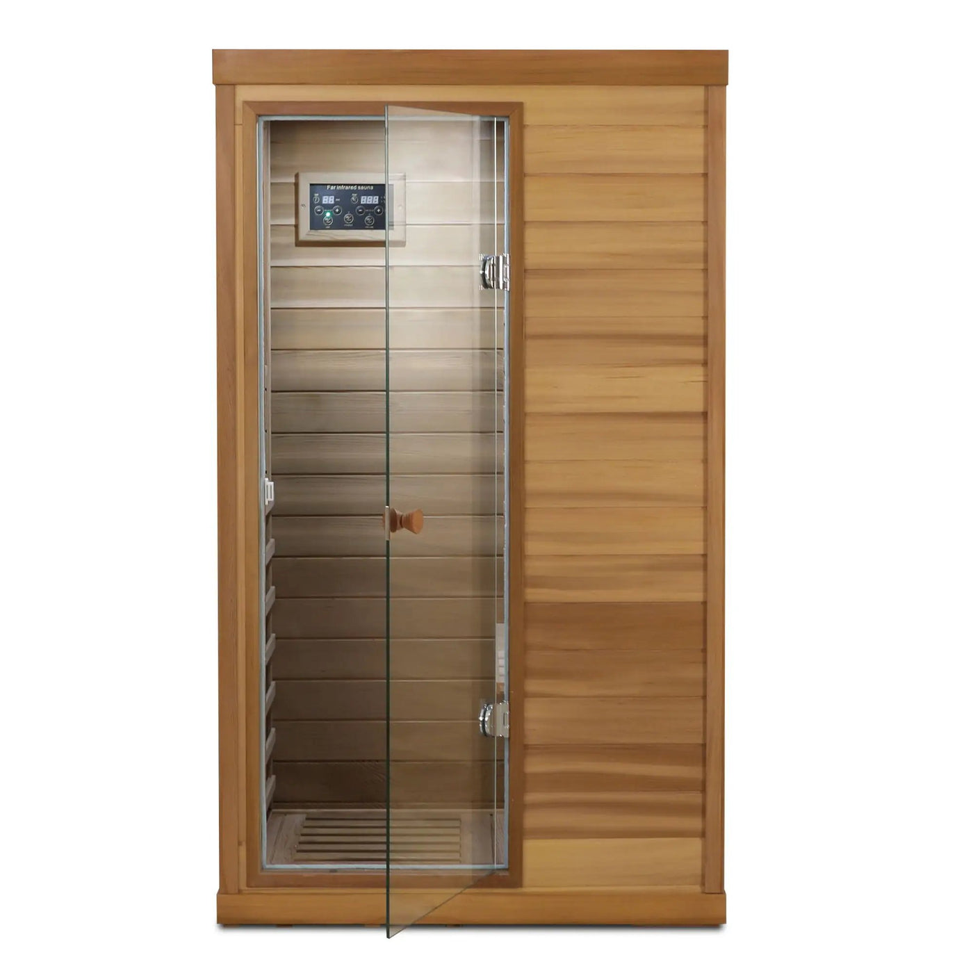 Hemlock Mini 1 Person Far Infrared Door Indoor Sauna Room by HouseOfZazla