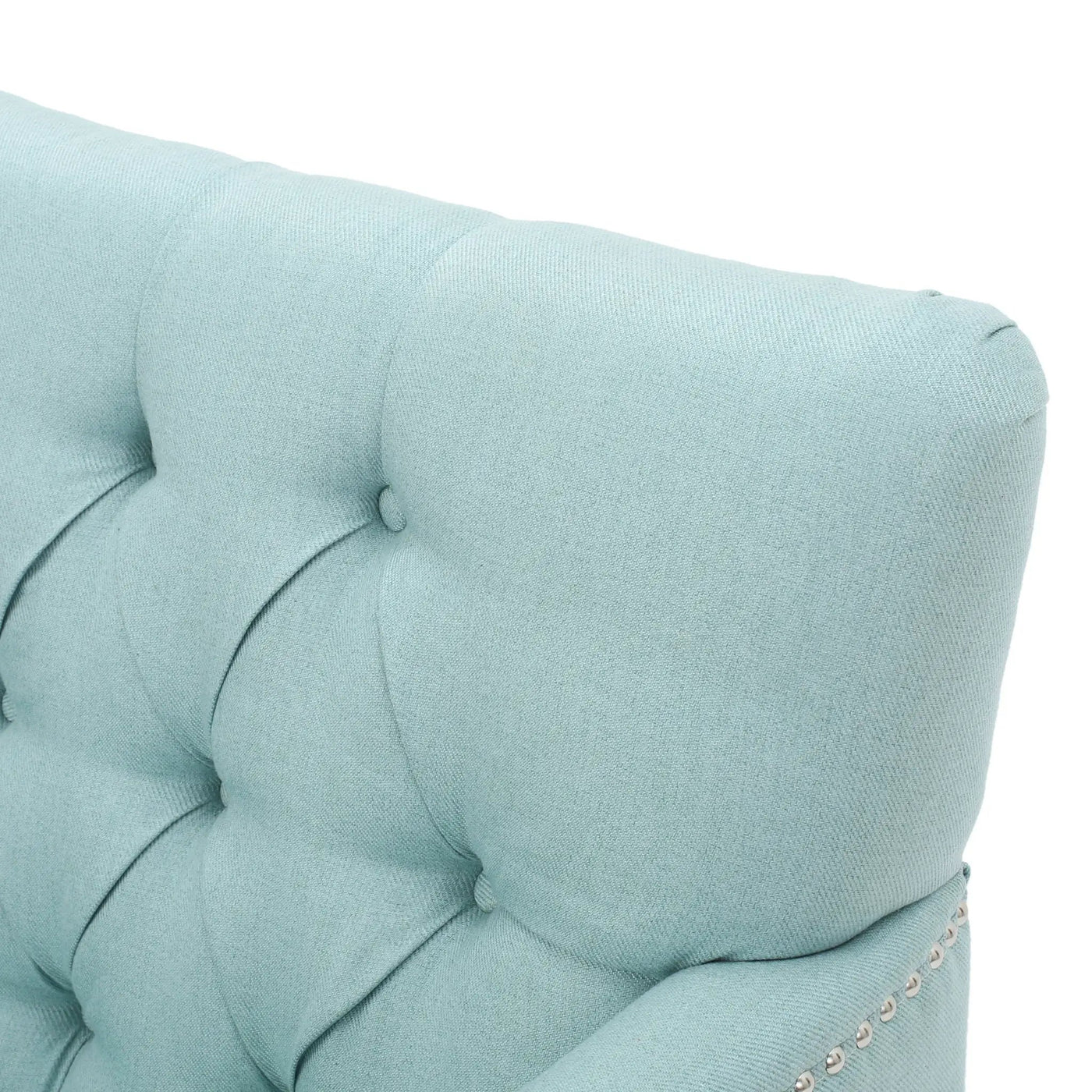 Harrison Tufted Club Chair with Button Tufted Back and Birch Wood Legs by HouseOfZazla