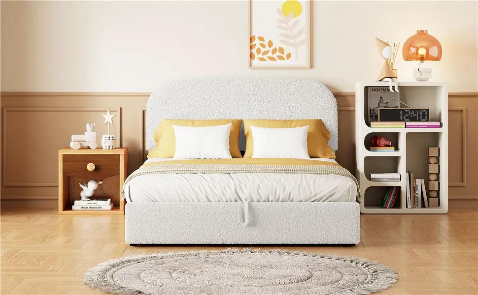 Upholstered Platform Bed With Hydraulic Storage System by HouseOfZazla