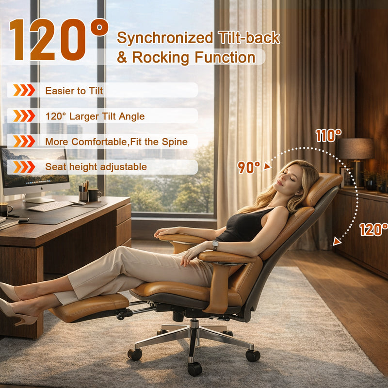 Ergonomic Leather Executive Office Chair, photo 5 of 7