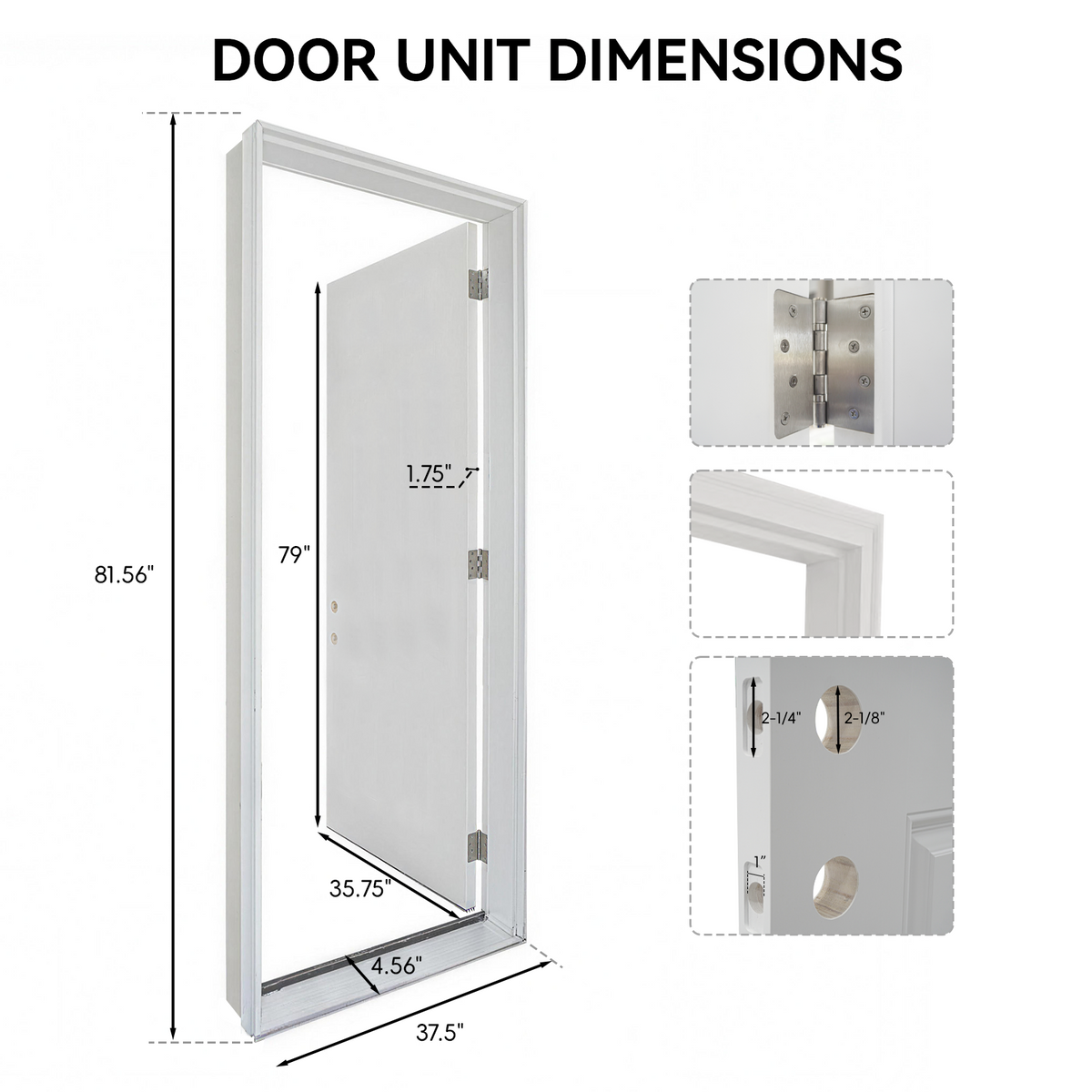 36"x80" Fiberglass Front Door, photo 9 of 10