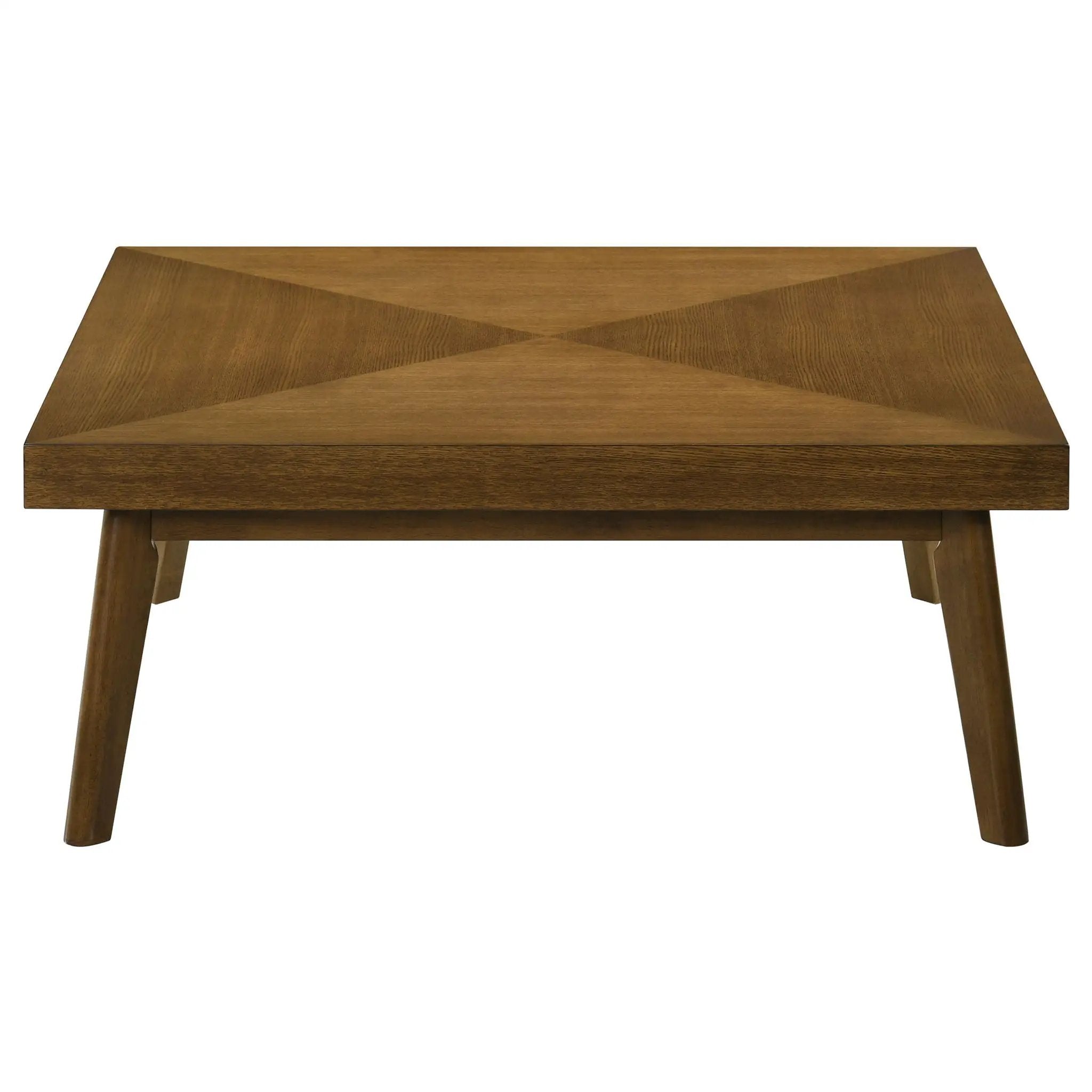 Westerly Square Wood Coffee Table Walnut Brown by Unique Piece Furniture