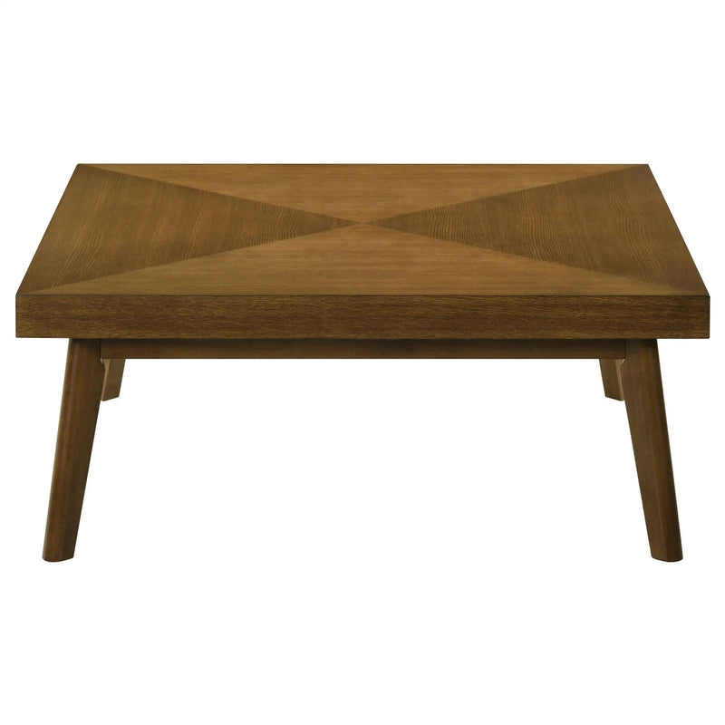Westerly Square Wood Coffee Table Walnut Brown by Unique Piece Furniture