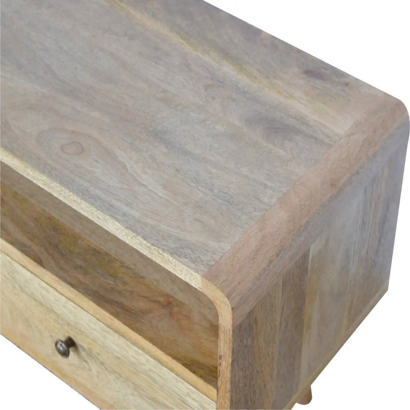 Solid Wood Curved Media Unit by Unique Piece Furniture