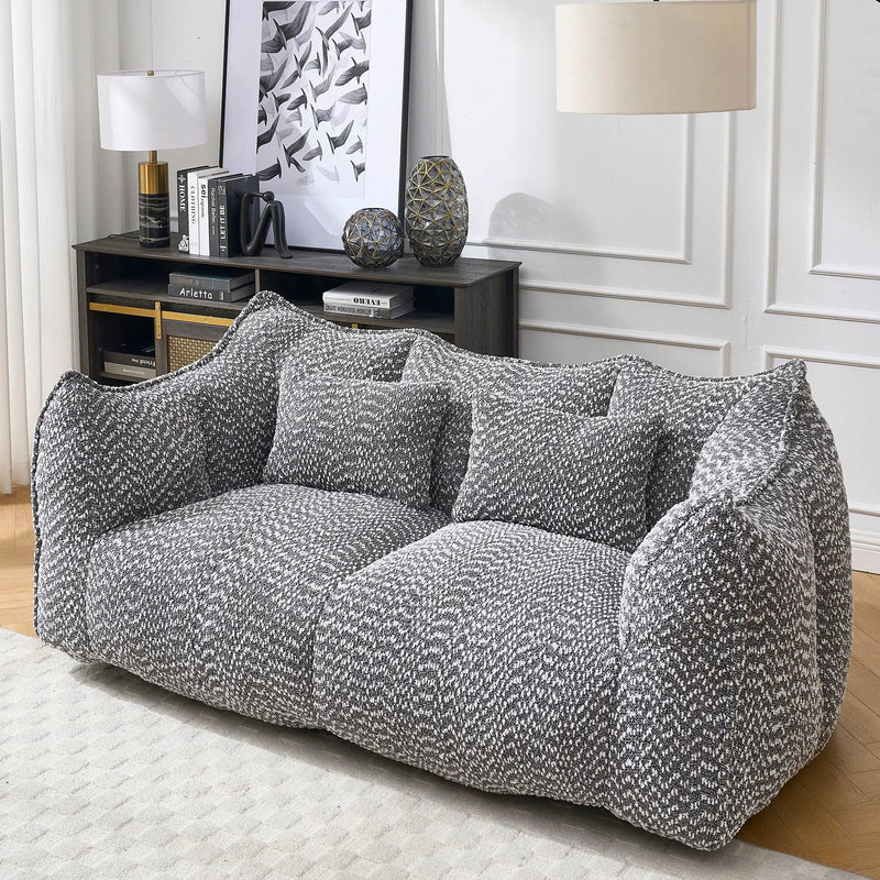 Comfortable Dual Beanbag Chair With High Resilience Foam Core For 2 People by HouseOfZazla