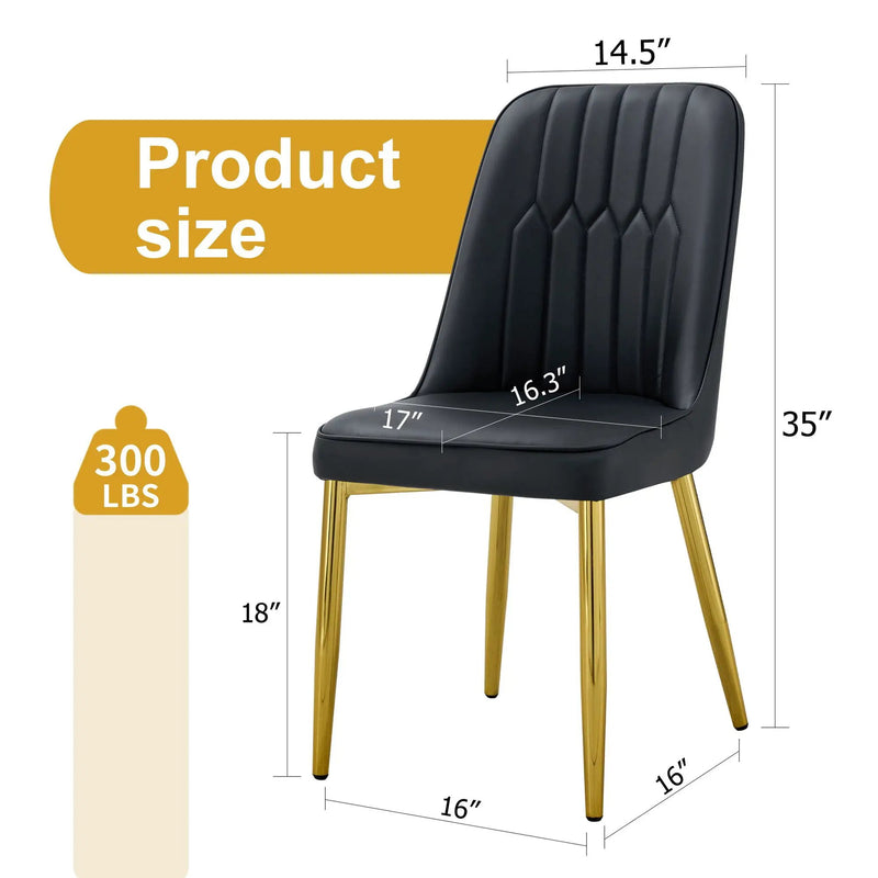 Modern Dining Chairs With Metal Legs And Simple Line Design On Backrest by Unique Piece Furniture