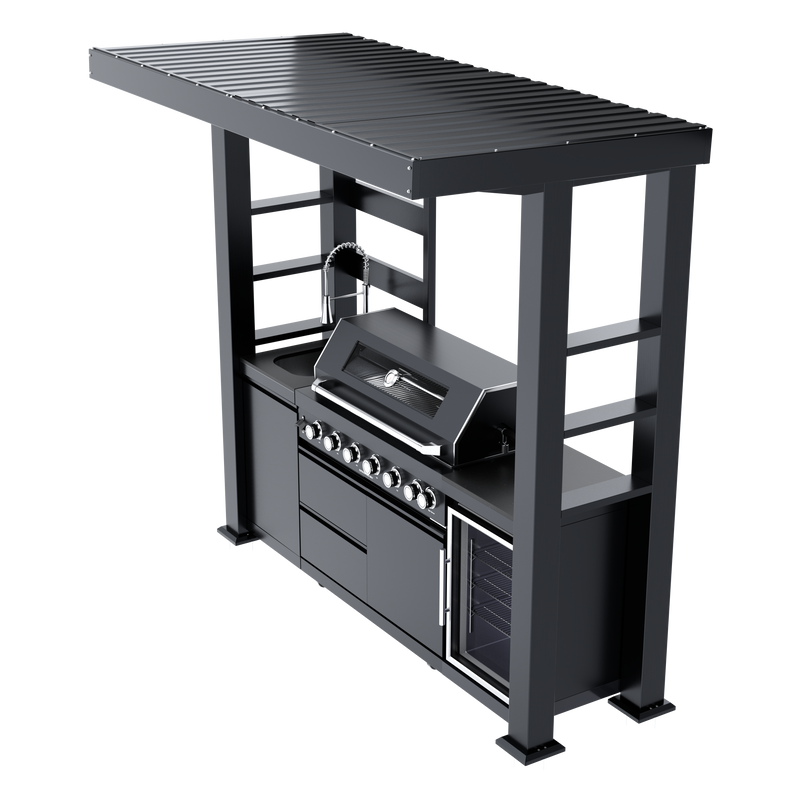 94-Inch 6-Burner Deluxe Stainless Steel Gas Outdoor Kitchen Grill by HouseOfZazla