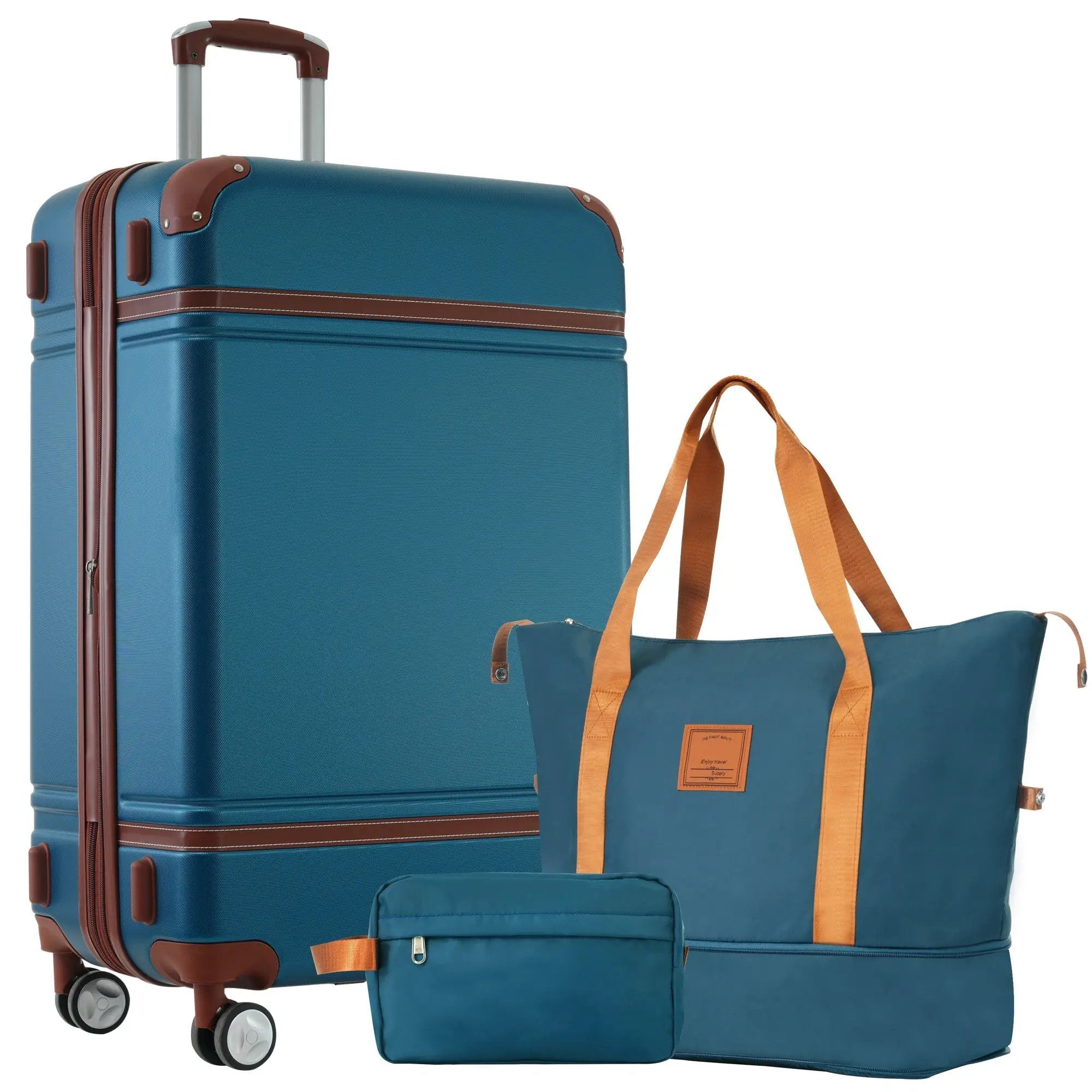 GigaTech Hardshell 3-Piece Lightweight Luggage Set - Blue 28 Inch by HouseOfZazla