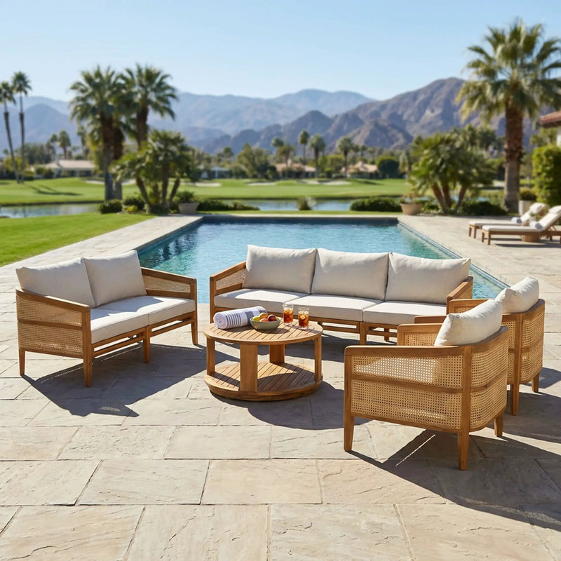 TOPMAX 5-Piece Acacia Wood Patio Furniture Set by HouseOfZazla