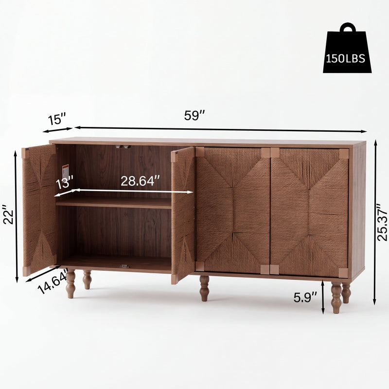 Accent Sideboard Buffet with MDF Construction, photo 5 of 10