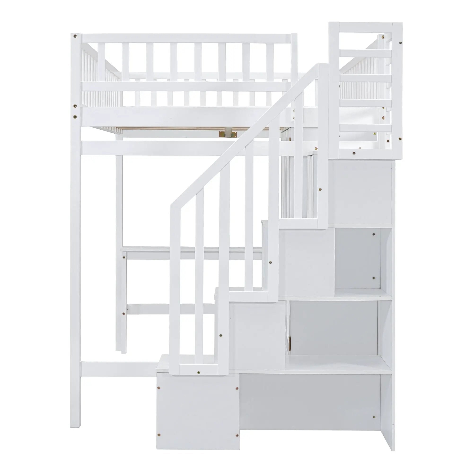 Loft Bed With Bookshelf, Drawers, Desk, And Wardrobe by HouseOfZazla